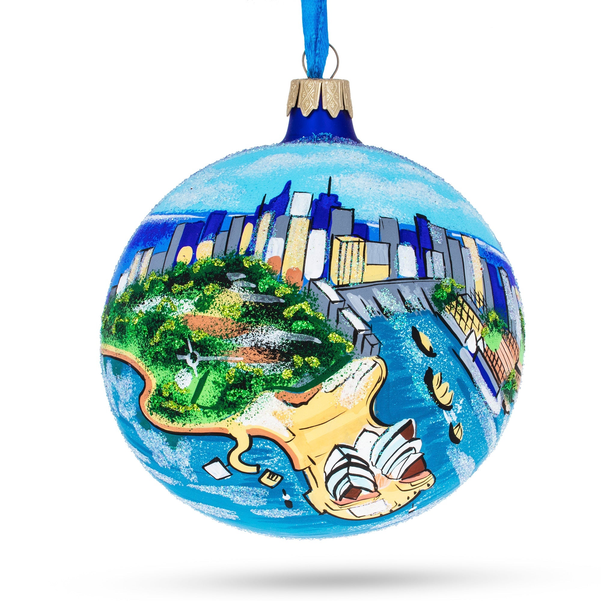 Sydney, Australia Glass Ball Christmas Ornament 4 Inches