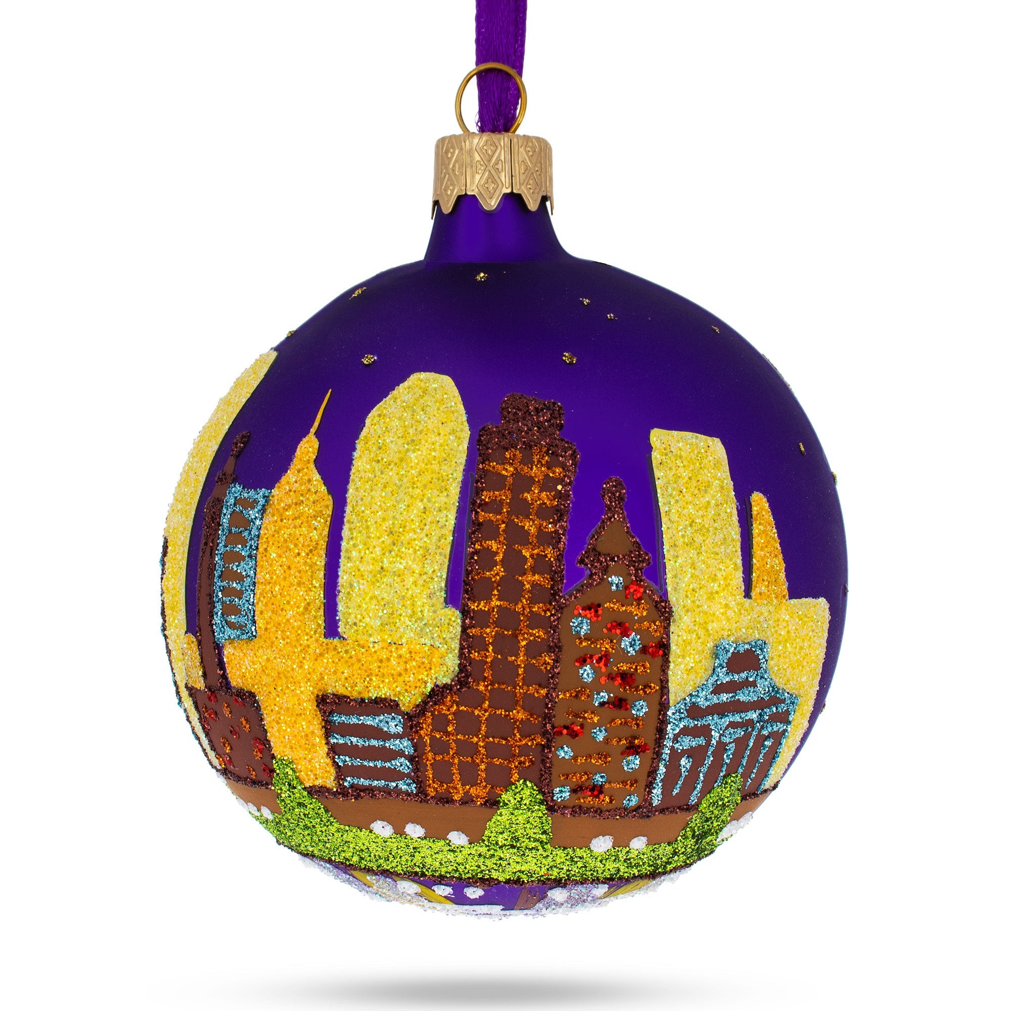 Baltimore, Maryland, Usa Glass Christmas Ornament 3.25 Inches