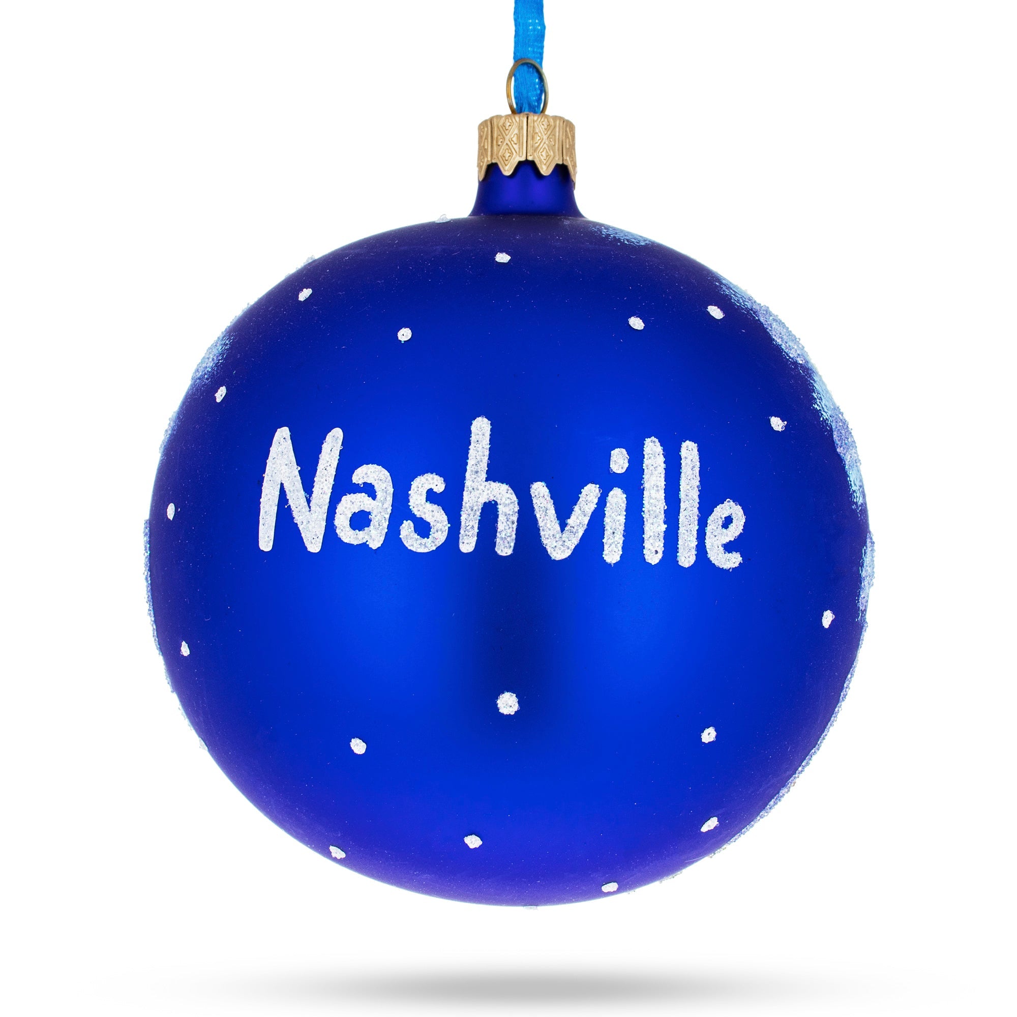 Nashville, Tennessee, Usa Glass Ball Christmas Ornament 4 Inches