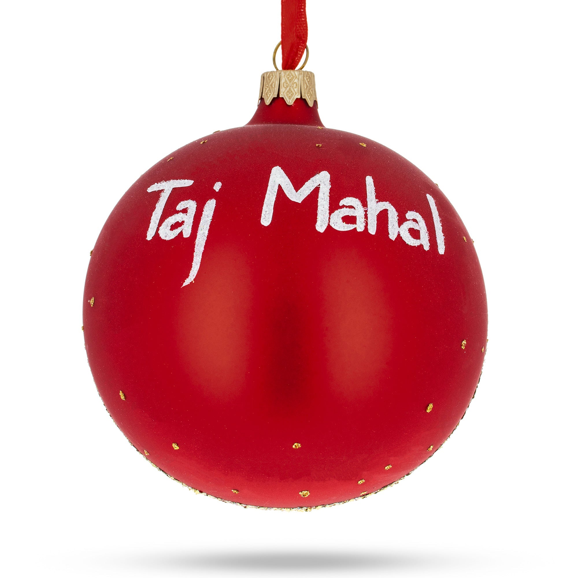 Taj Mahal, India Glass Ball Christmas Ornament 4 Inches