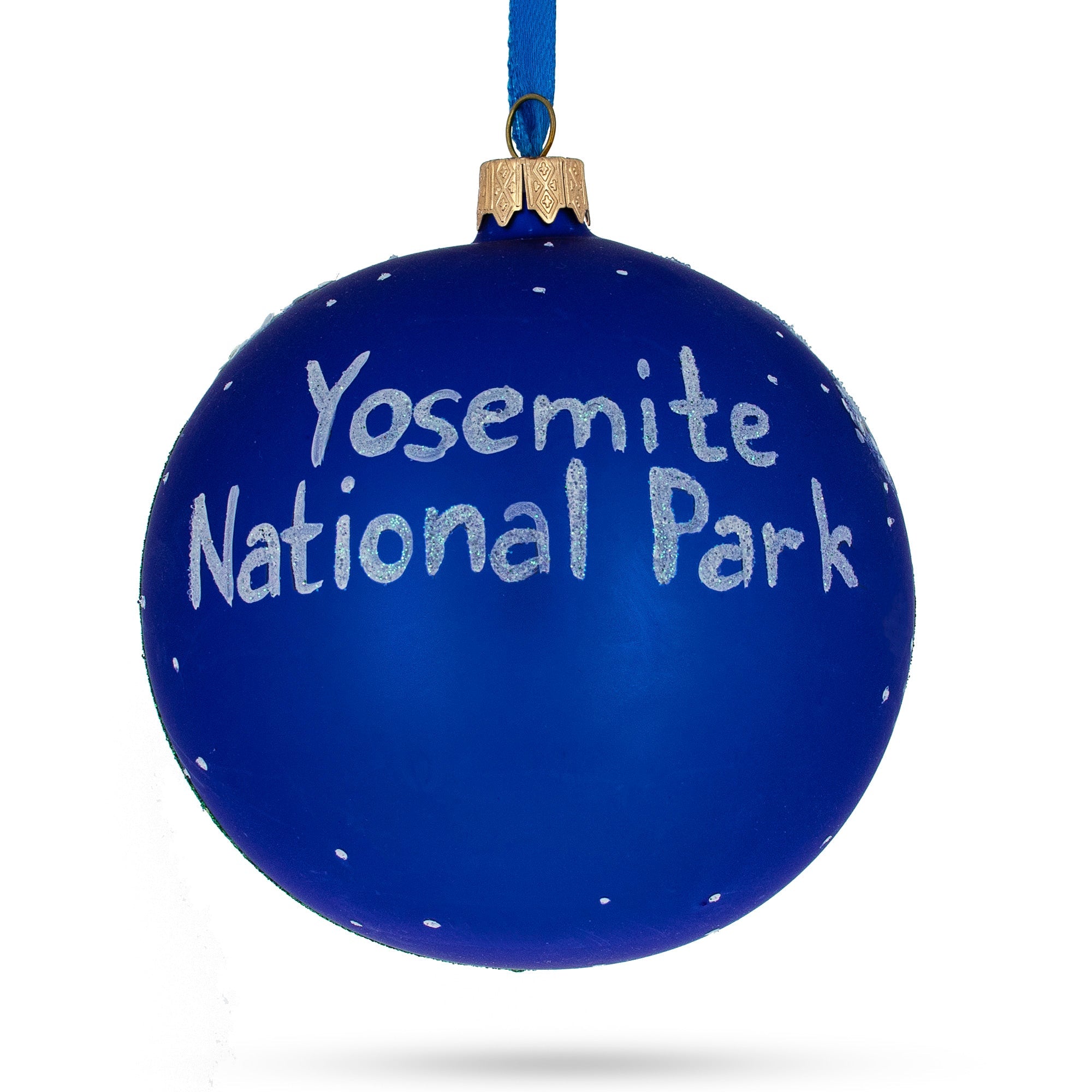 Yosemite National Park, Sierra Nevada California Glass Ball Christmas Ornament 4 Inches