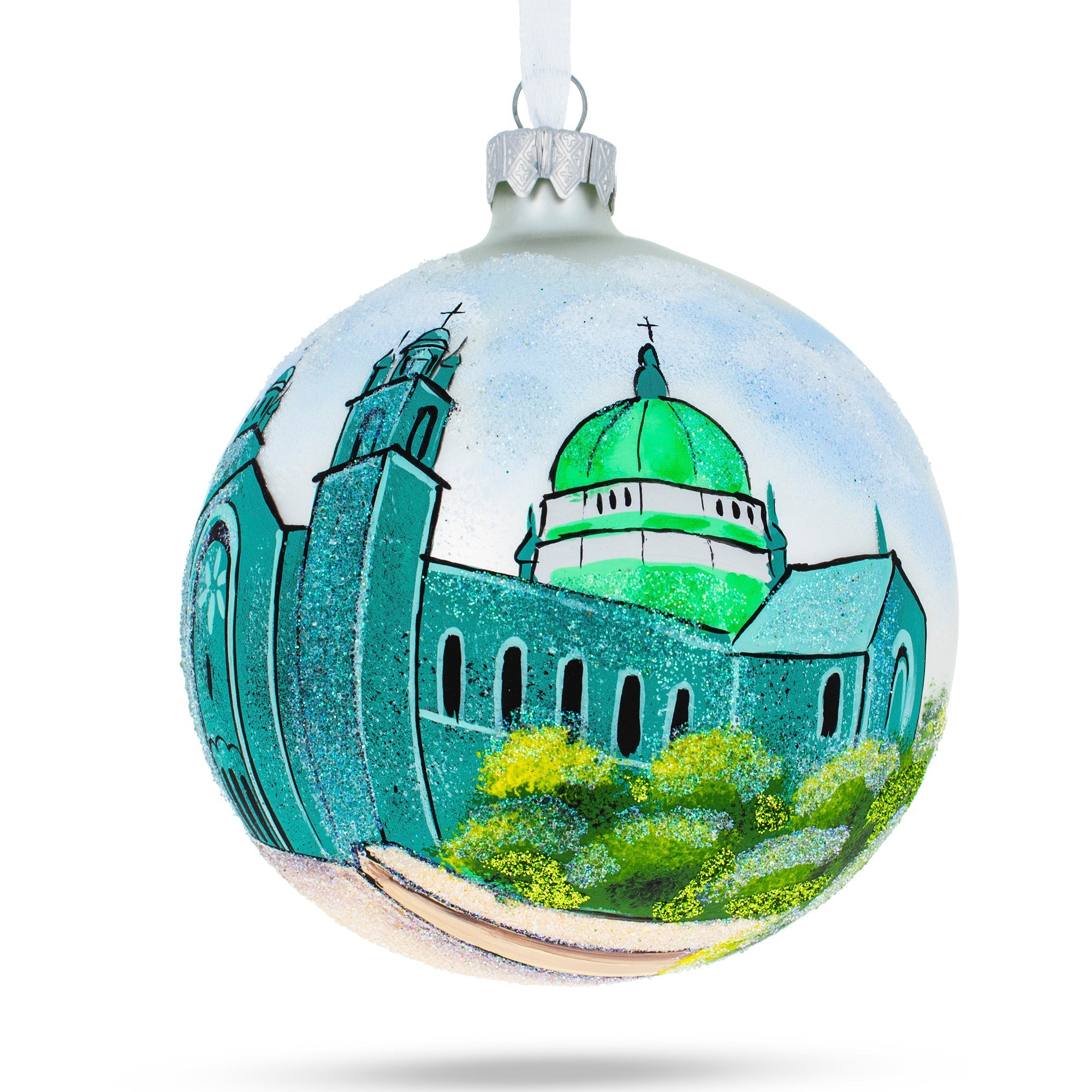 Galway Cathedral, Ireland Glass Ball Christmas Ornament 4 Inches