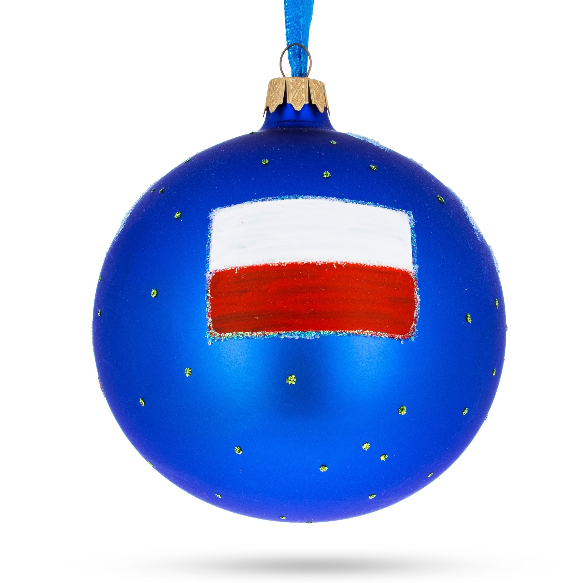 Market Square, Krakow, Poland Glass Ball Christmas Ornament 4 Inches