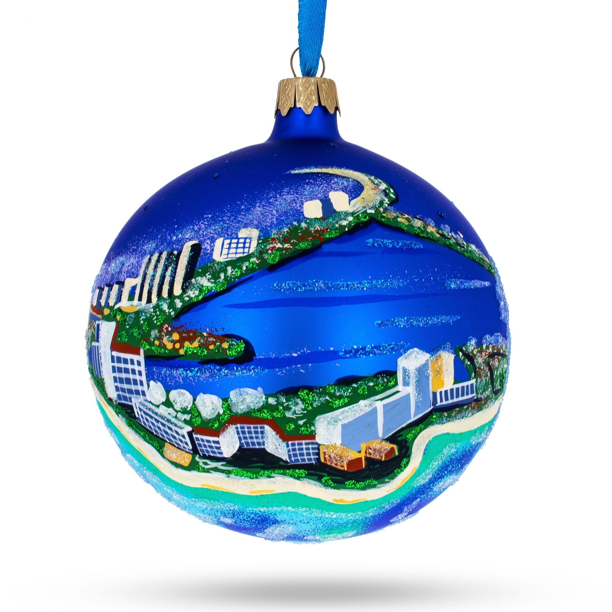 Cancun, Mexico Glass Ball Christmas Ornament 4 Inches