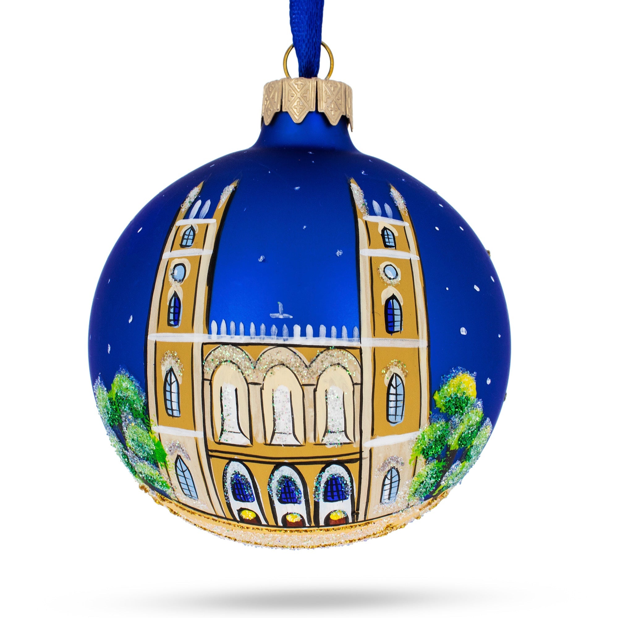 Notre-dame Basilica, Montreal, Canada Glass Ball Christmas Ornament 3.25 Inches