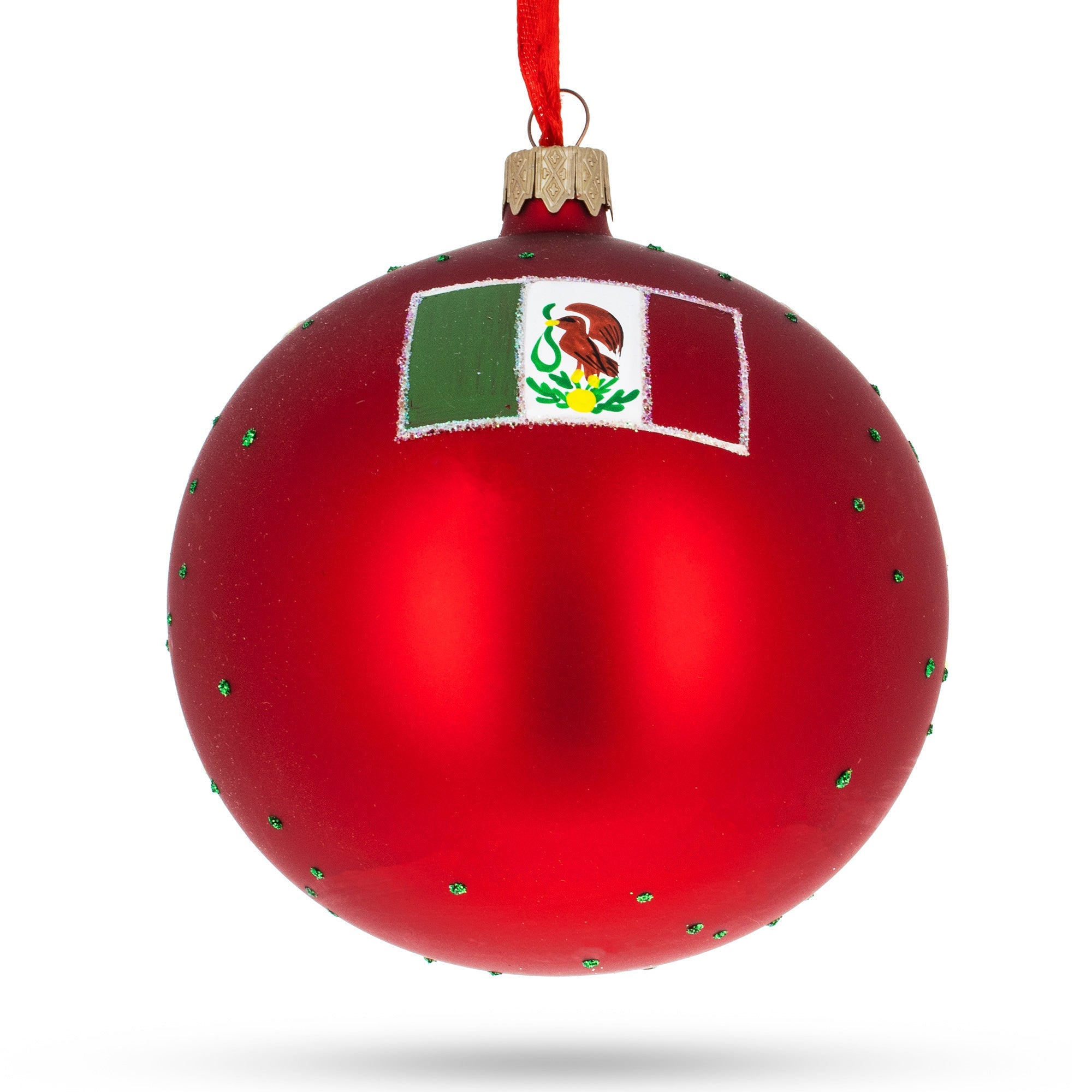 Zocalo, Mexico City, Mexico Glass Ball Christmas Ornament 4 Inches