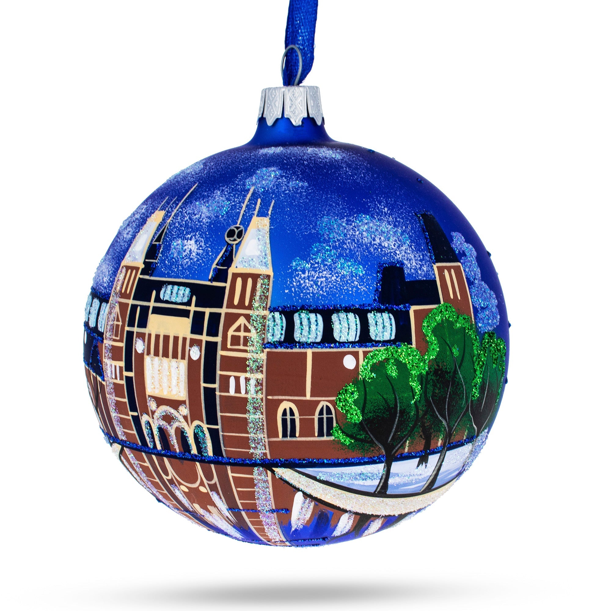 Rijksmuseum, Amsterdam, Netherlands Glass Ball Christmas Ornament 4 Inches