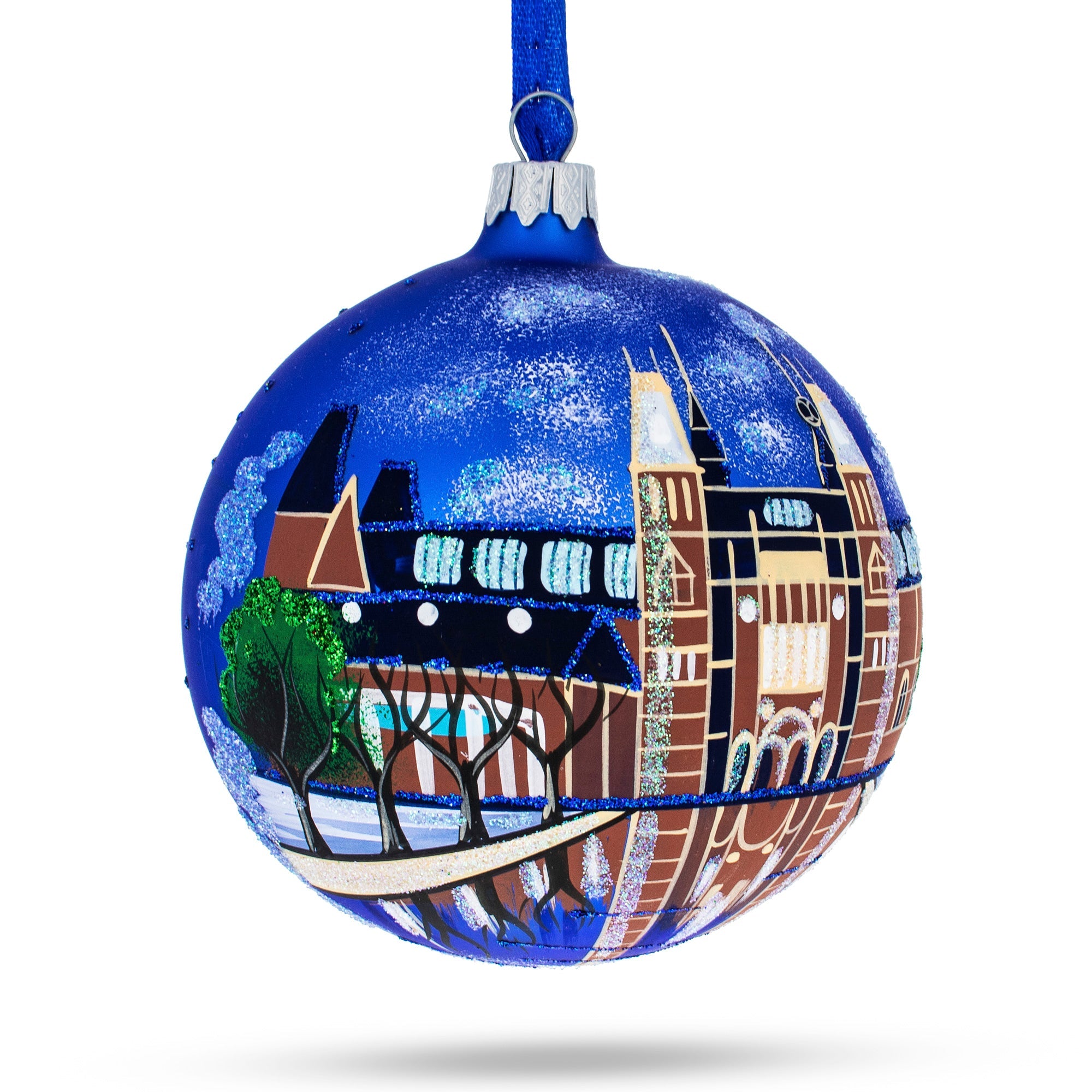 Rijksmuseum, Amsterdam, Netherlands Glass Ball Christmas Ornament 4 Inches