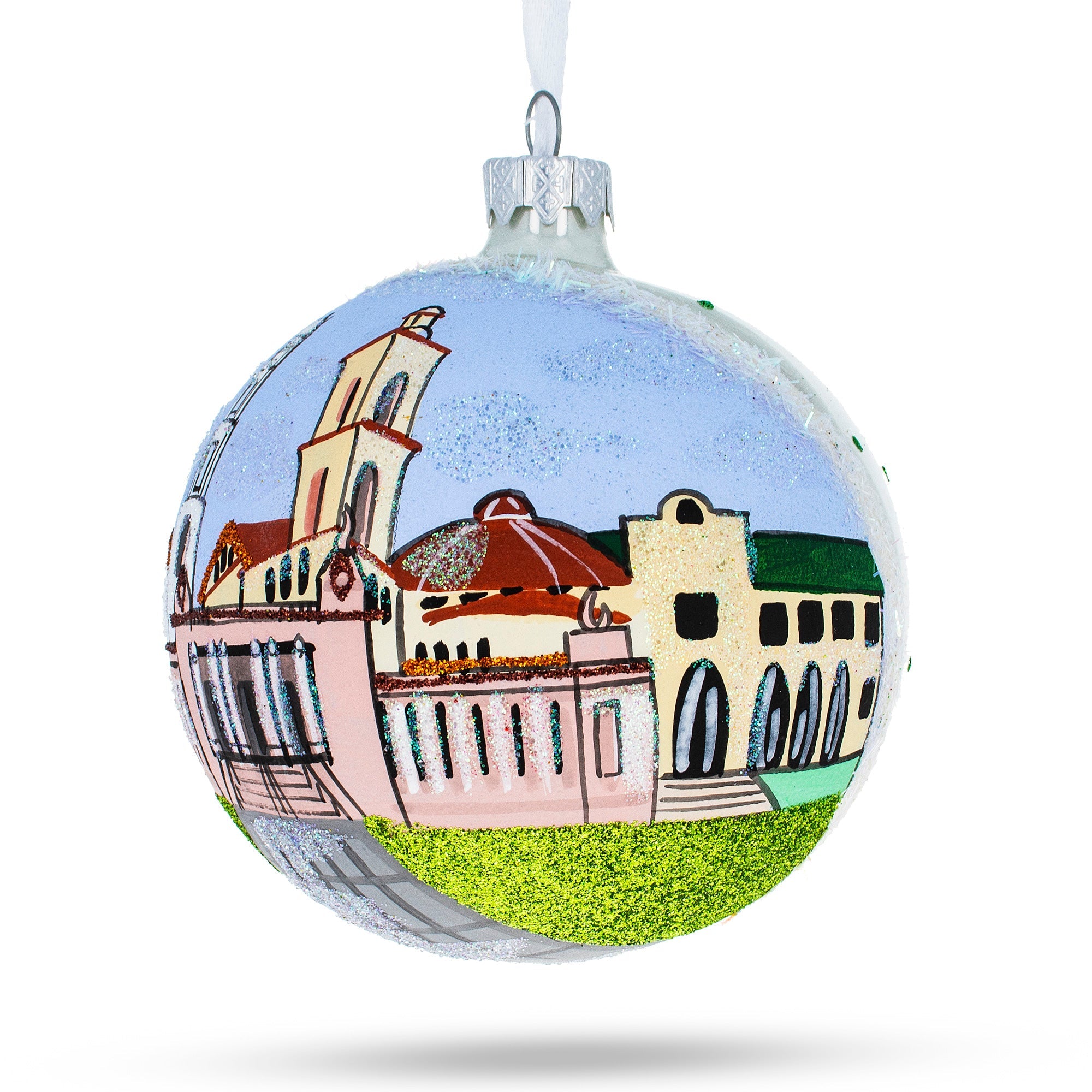 Riverside, California Glass Ball Christmas Ornament 4 Inches