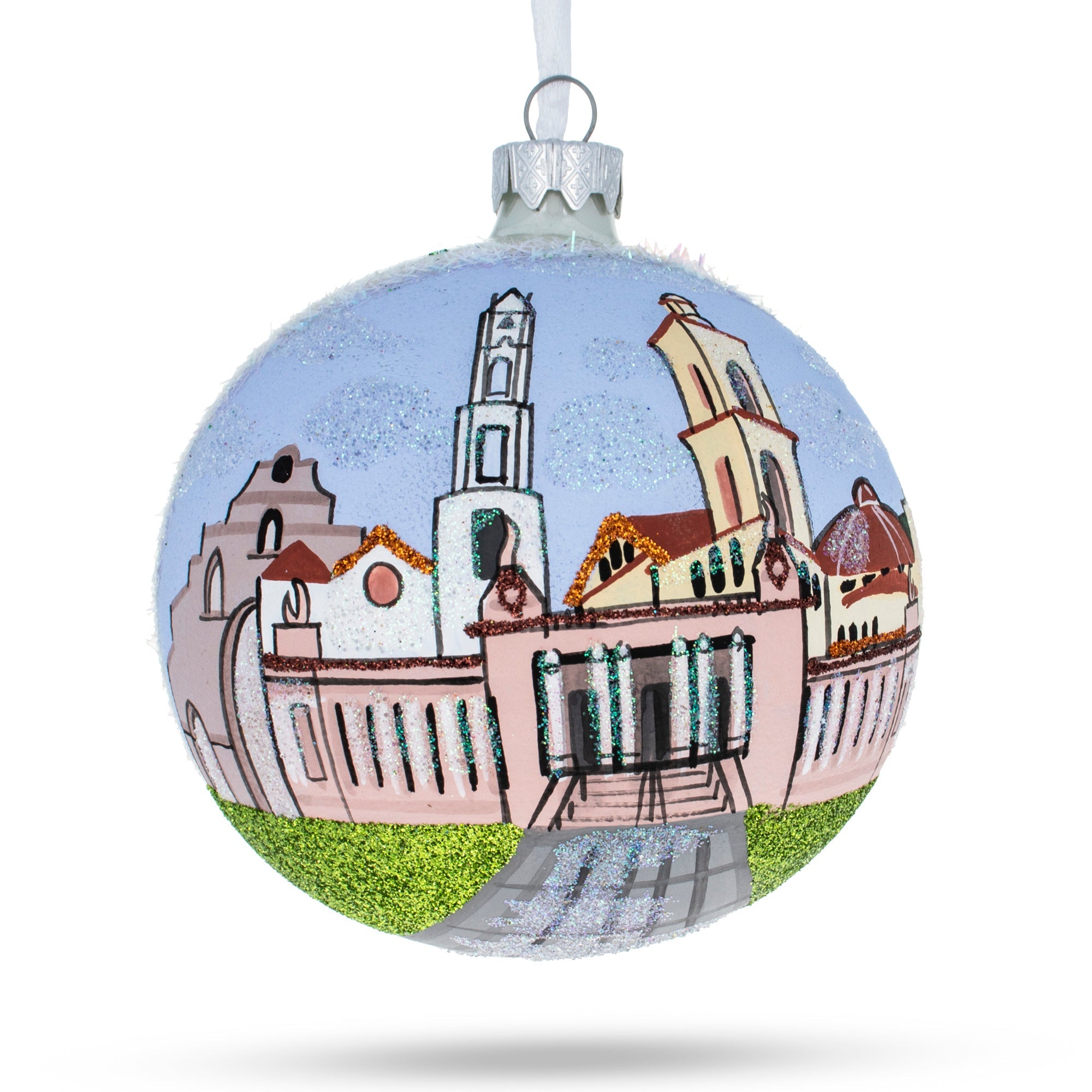 Riverside, California Glass Ball Christmas Ornament 4 Inches