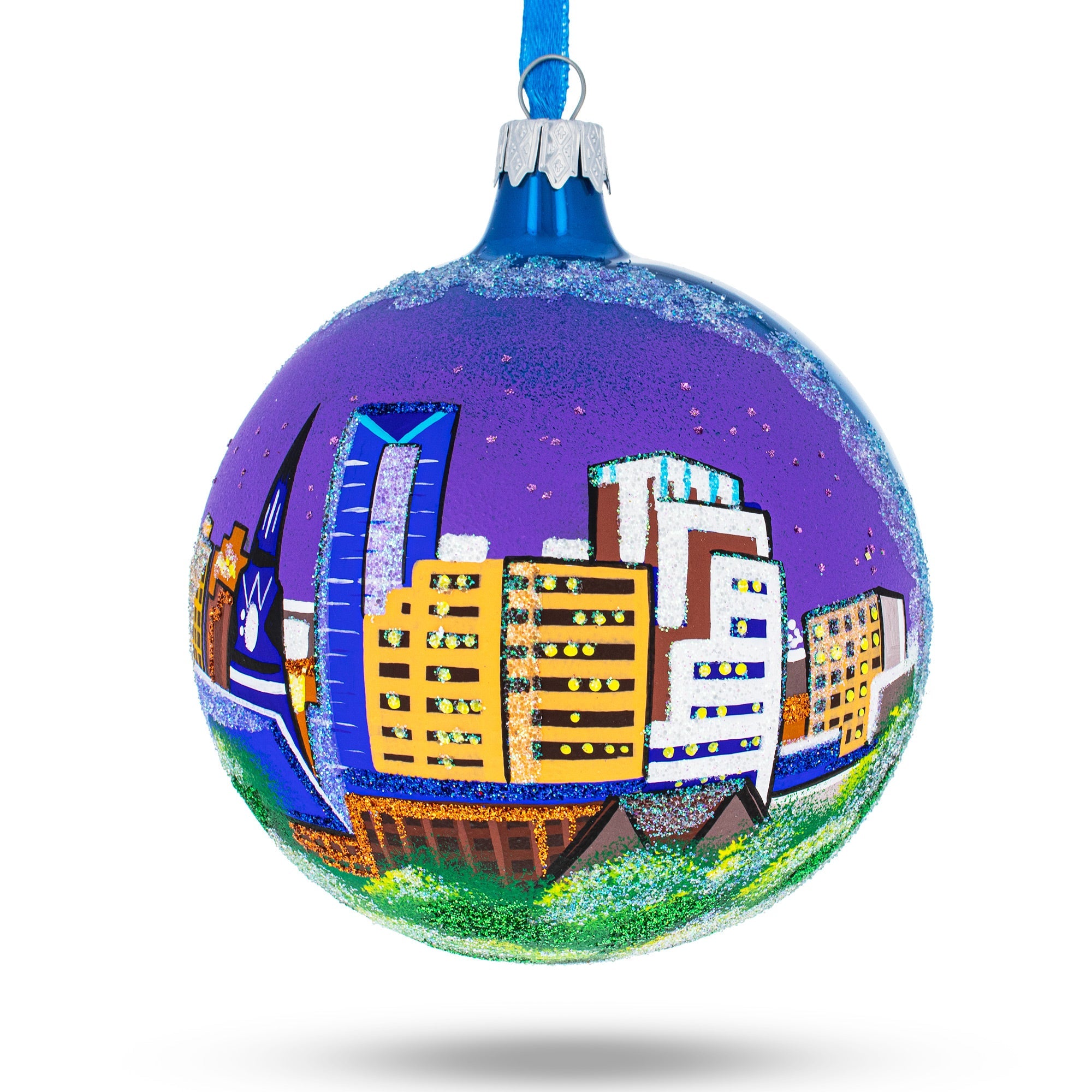 Lexington, Kentucky Glass Ball Christmas Ornament 4 Inches