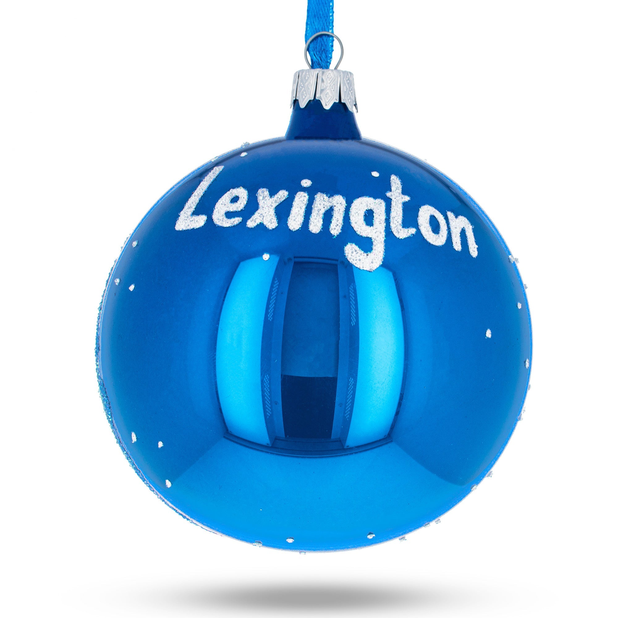 Lexington, Kentucky Glass Ball Christmas Ornament 4 Inches