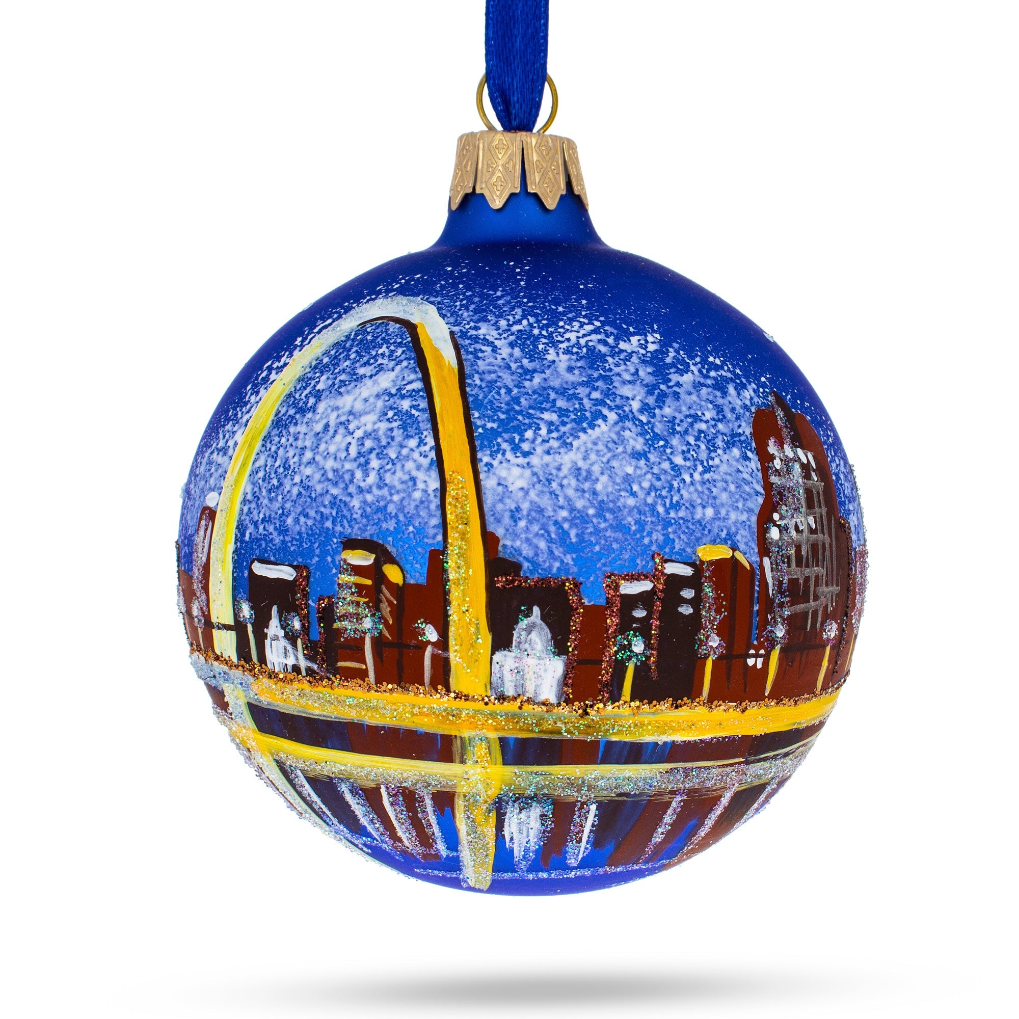 Gateway Arch, St. Louis, Missouri Glass Ball Christmas Ornament 3.25 Inches