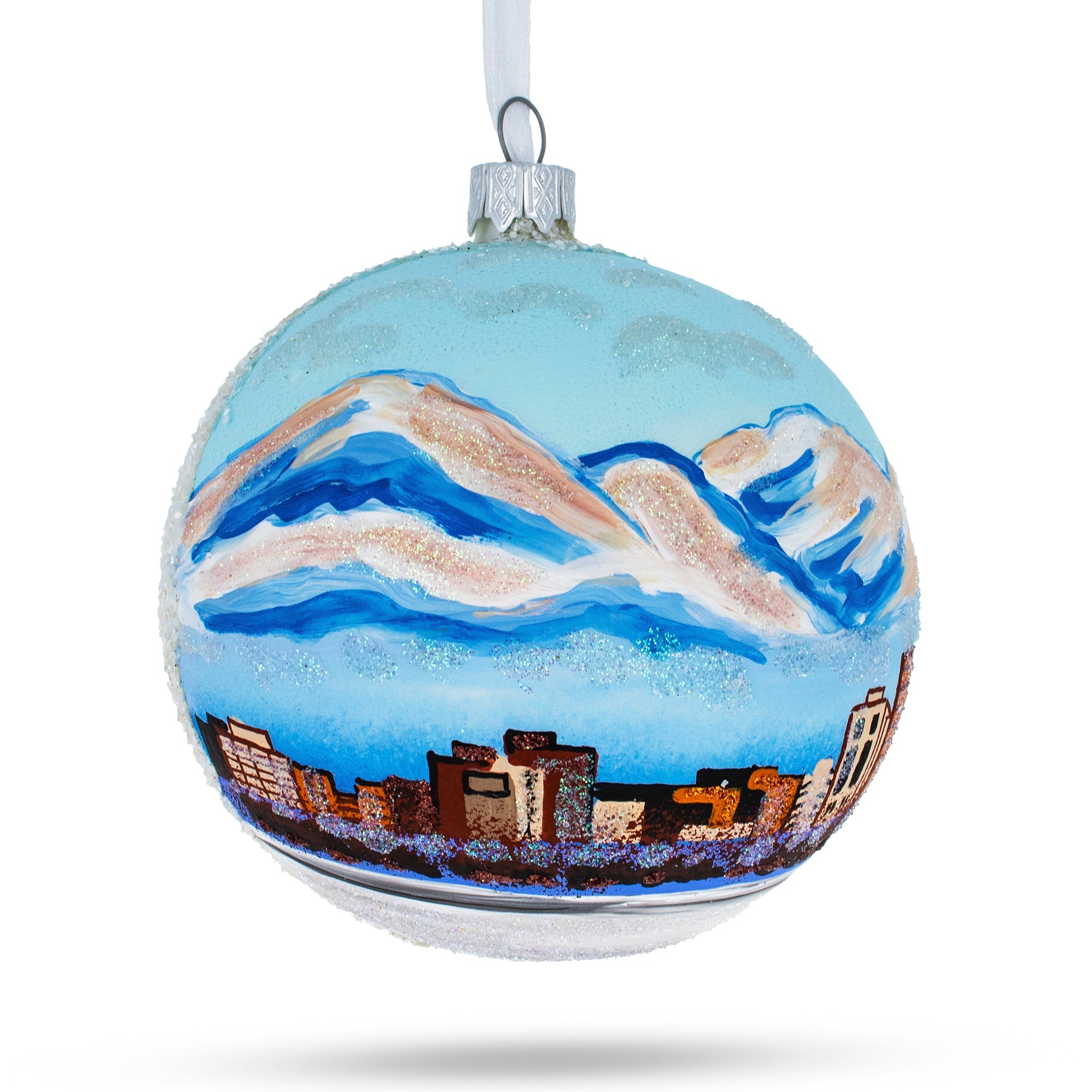 Anchorage, Alaska Glass Ball Christmas Ornament 4 Inches