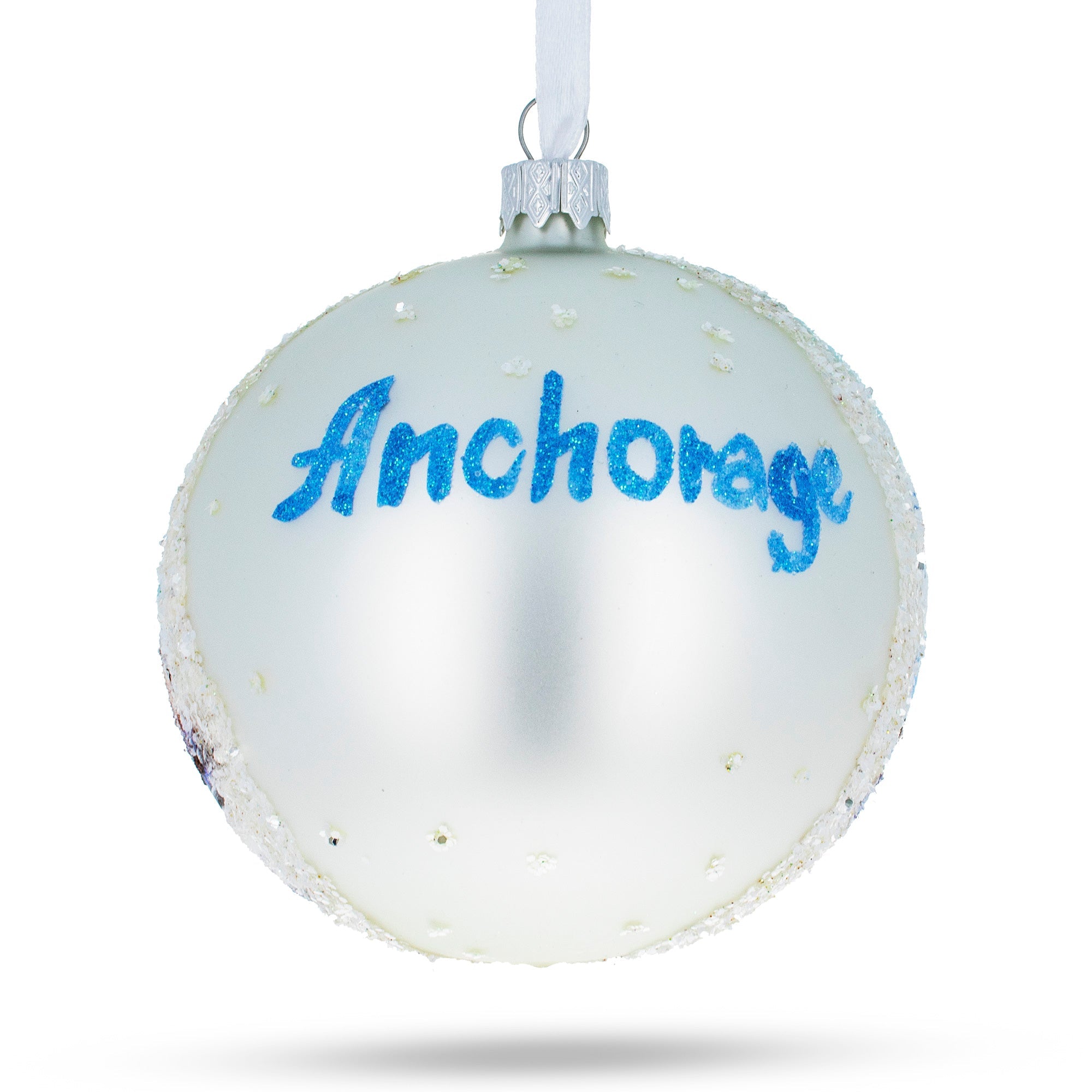 Anchorage, Alaska Glass Ball Christmas Ornament 4 Inches