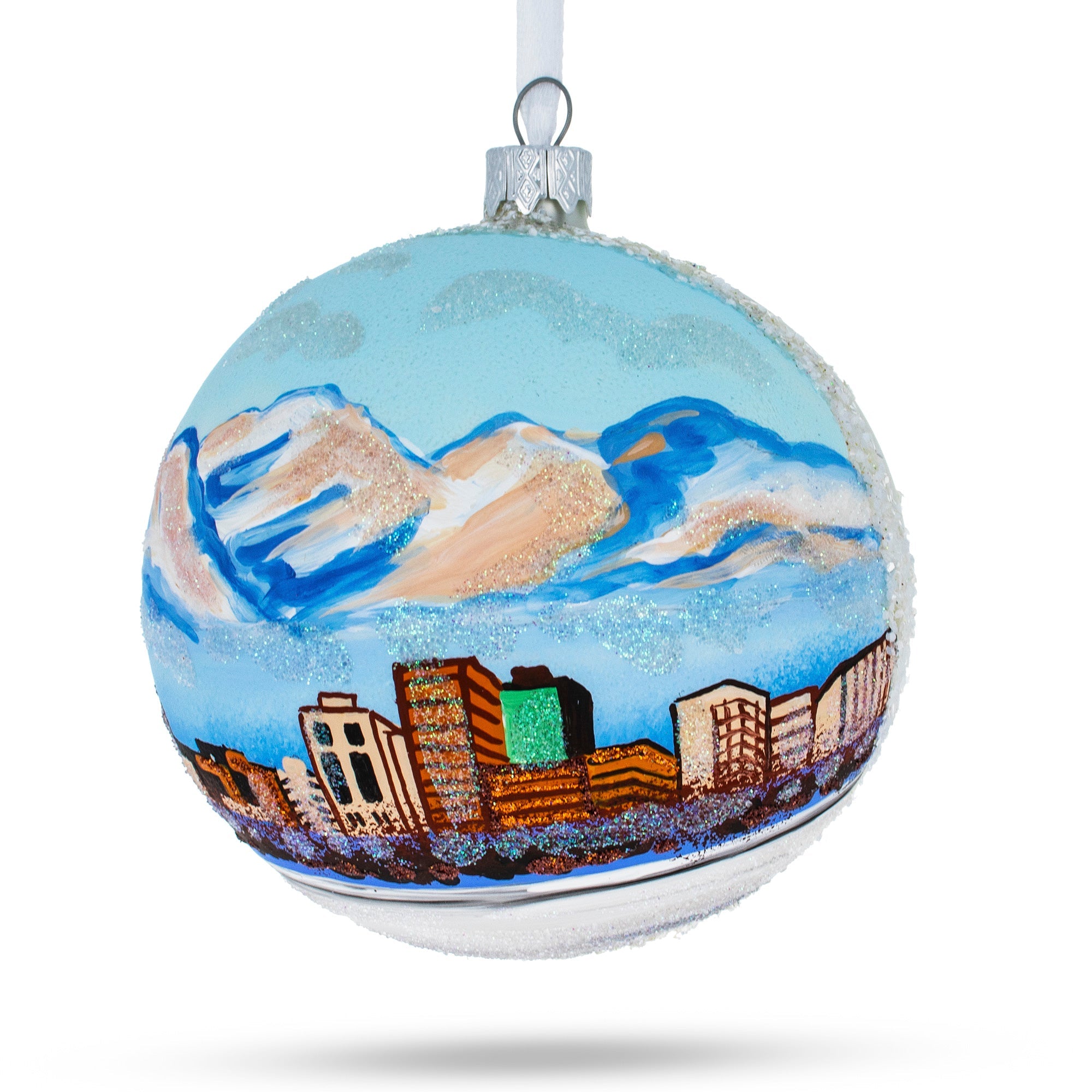 Anchorage, Alaska Glass Ball Christmas Ornament 4 Inches