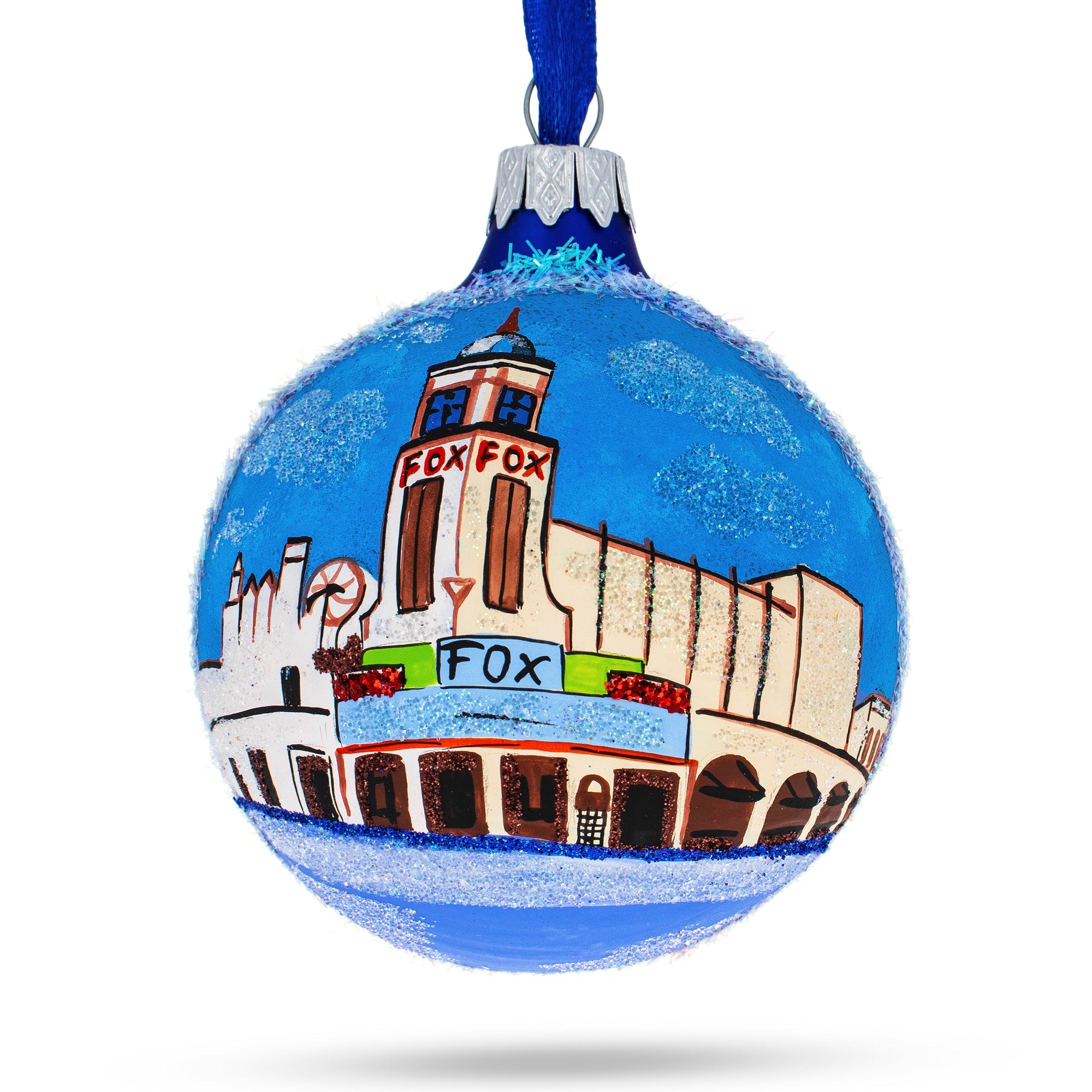 Bakersfield, California Glass Ball Christmas Ornament 3.25 Inches