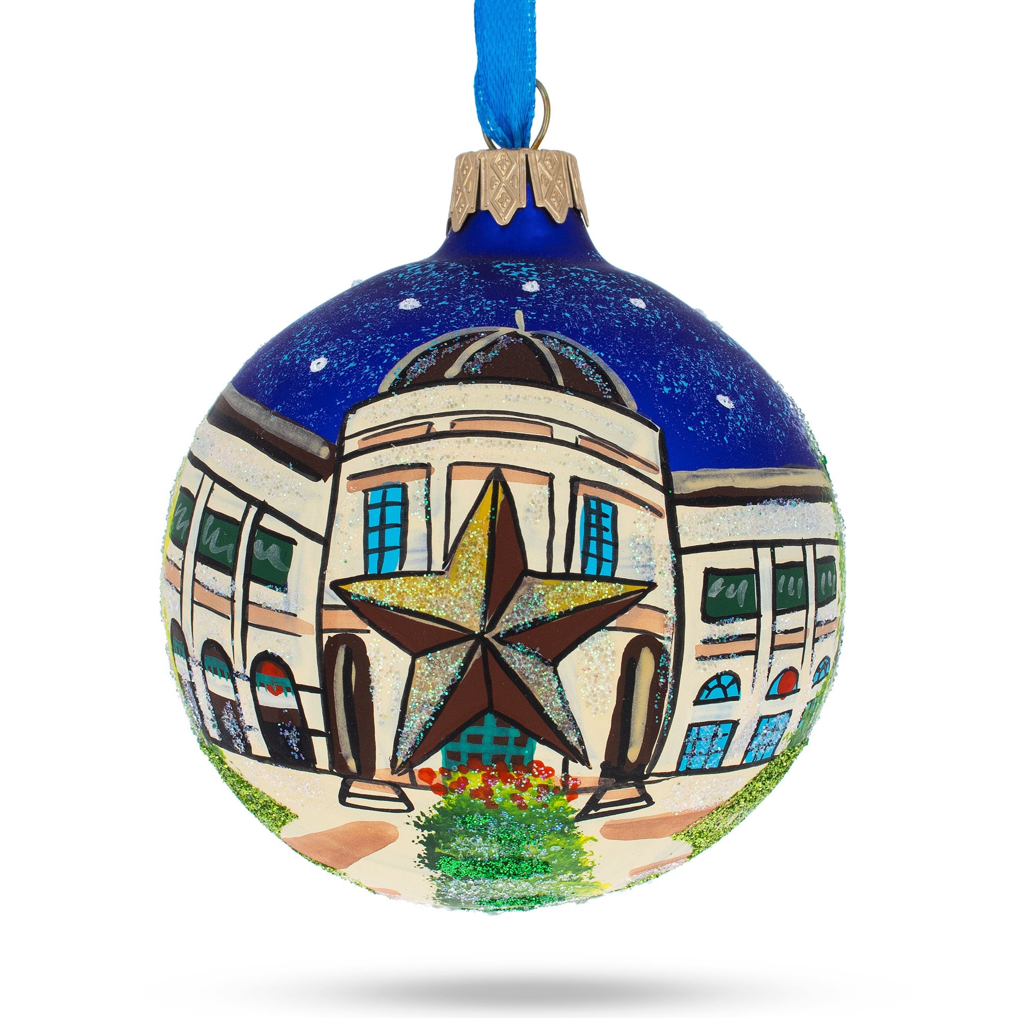 Austin, Texas Glass Ball Christmas Ornament 3.25 Inches