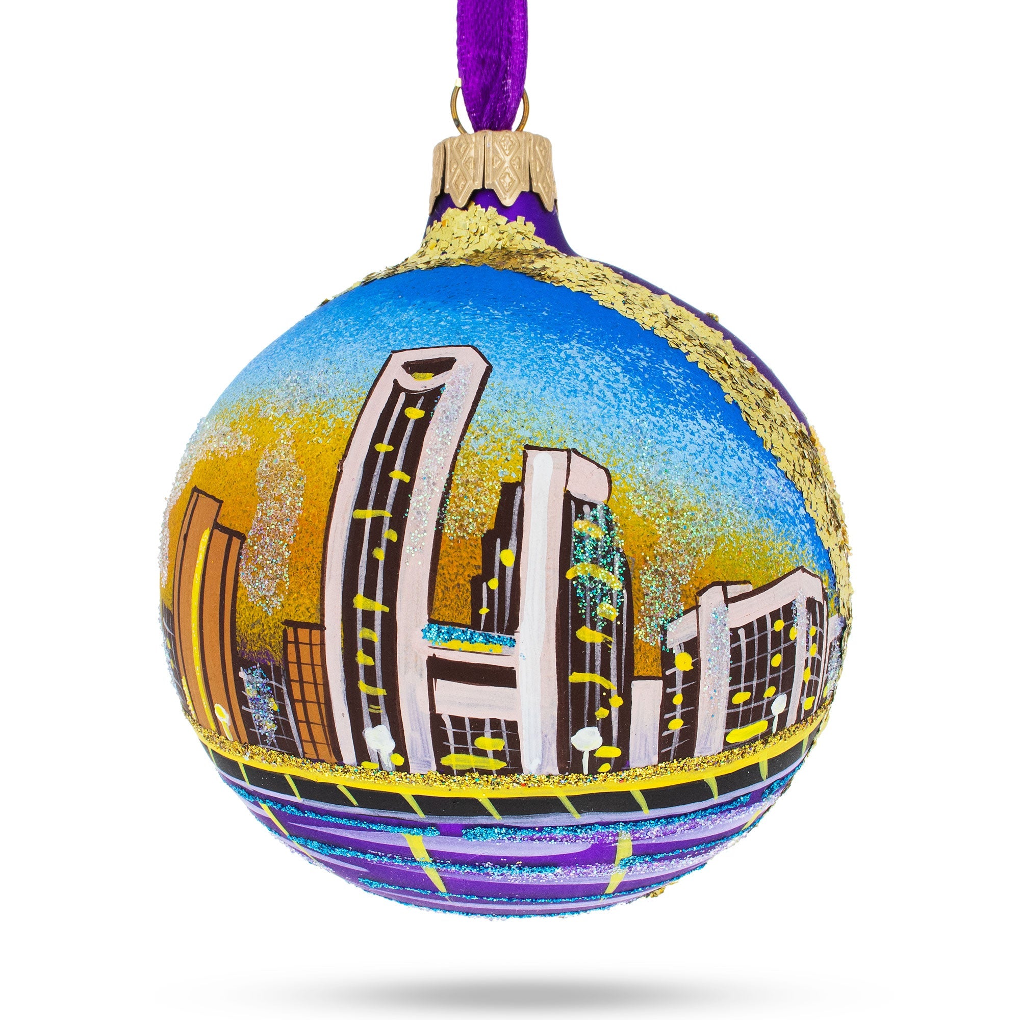 Corpus Christi, Texas Glass Ball Christmas Ornament 3.25 Inches