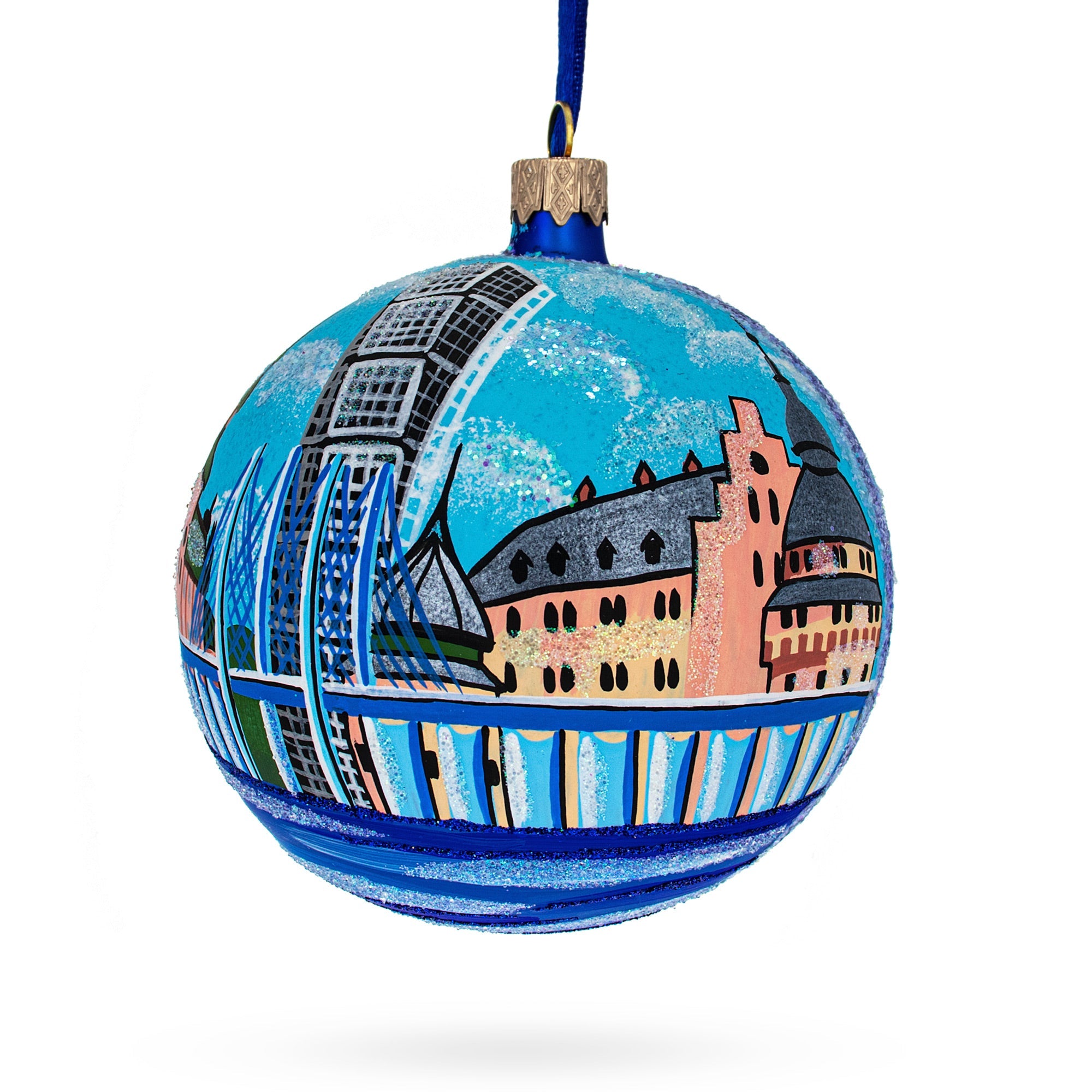 Vadstena Castle, Stockholm, Sweden Glass Ball Christmas Ornament 4 Inches