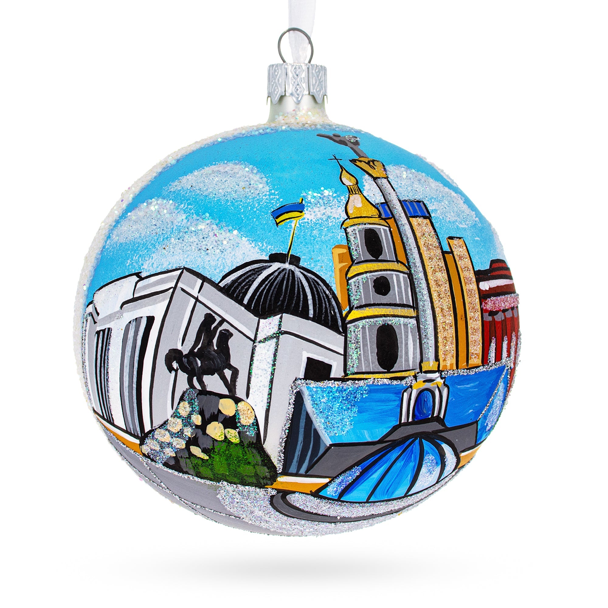 Kyiv, Ukraine Glass Ball Christmas Ornament 4 Inches