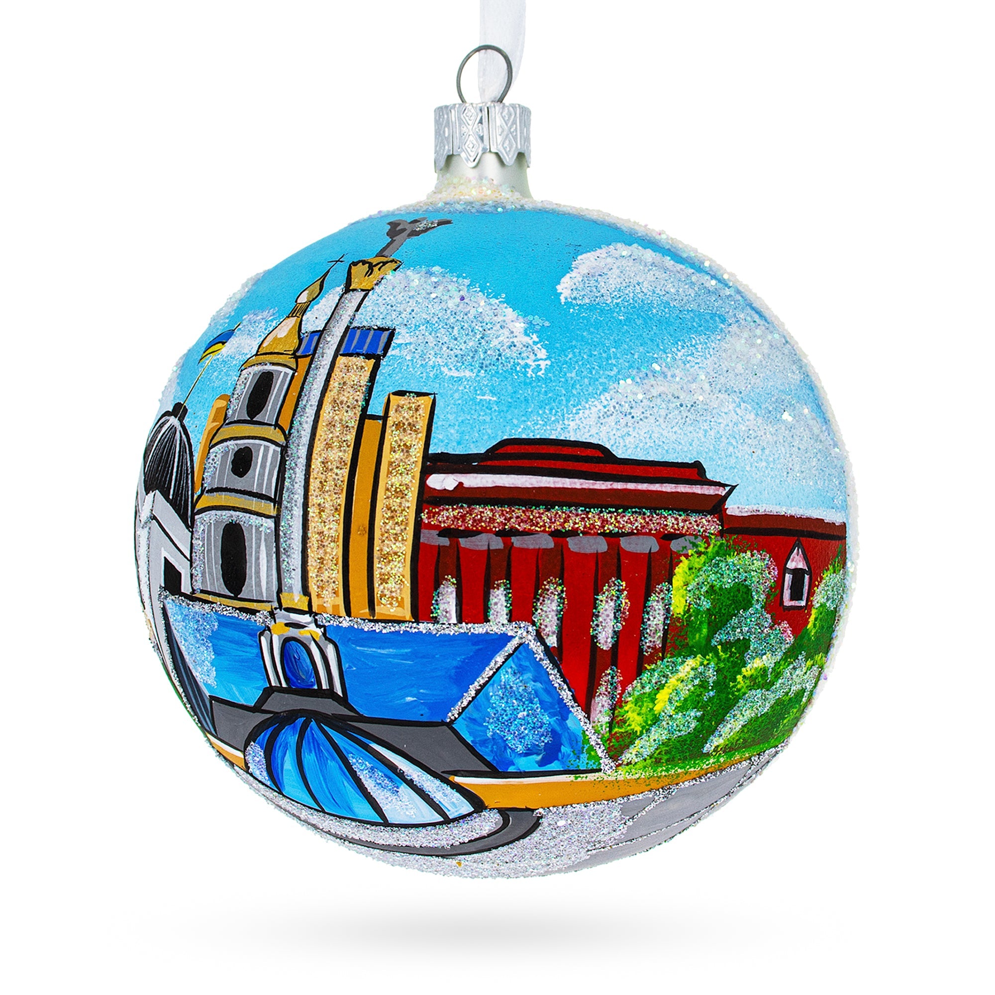 Kyiv, Ukraine Glass Ball Christmas Ornament 4 Inches