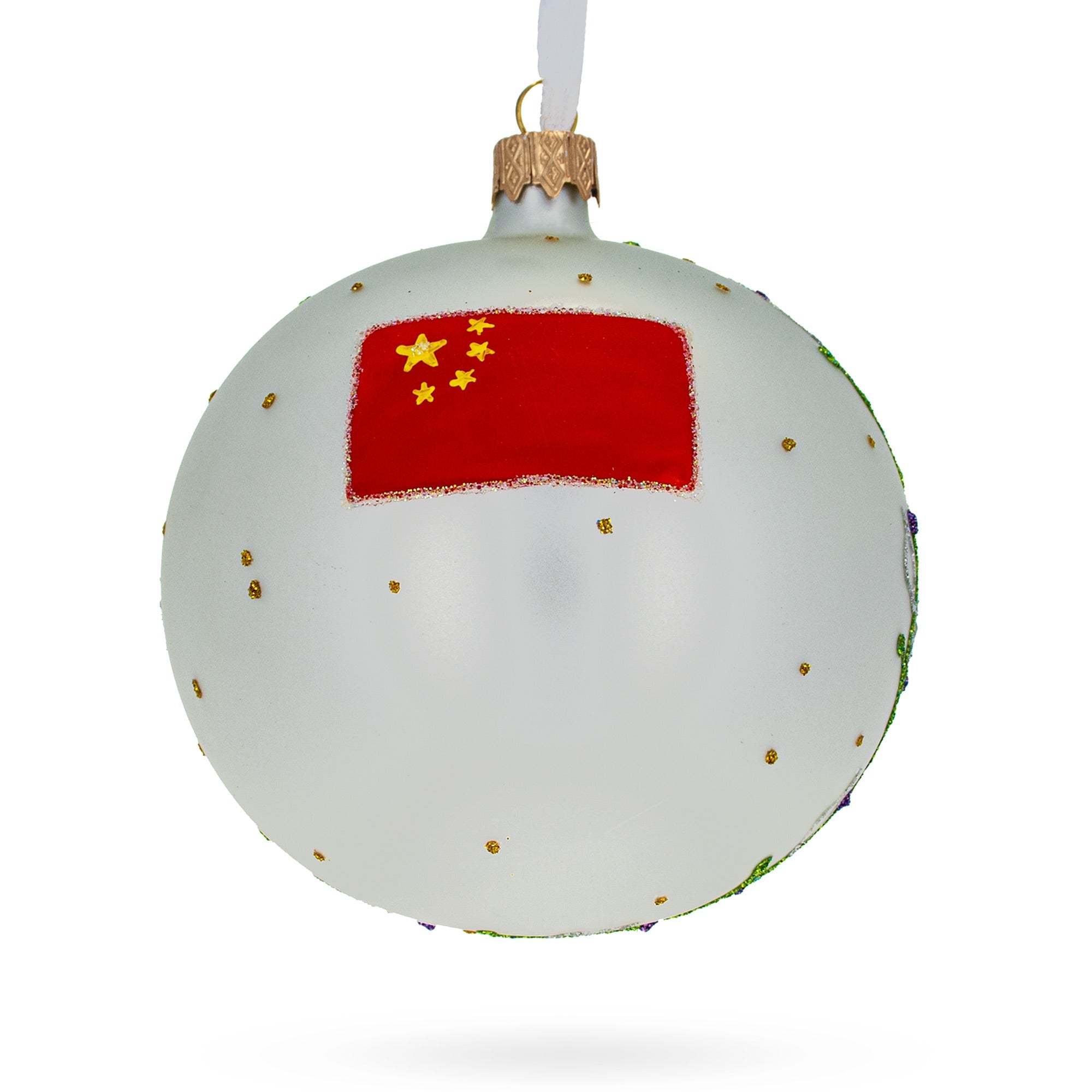 The Great Wall Of China Glass Ball Christmas Ornament 4 Inches