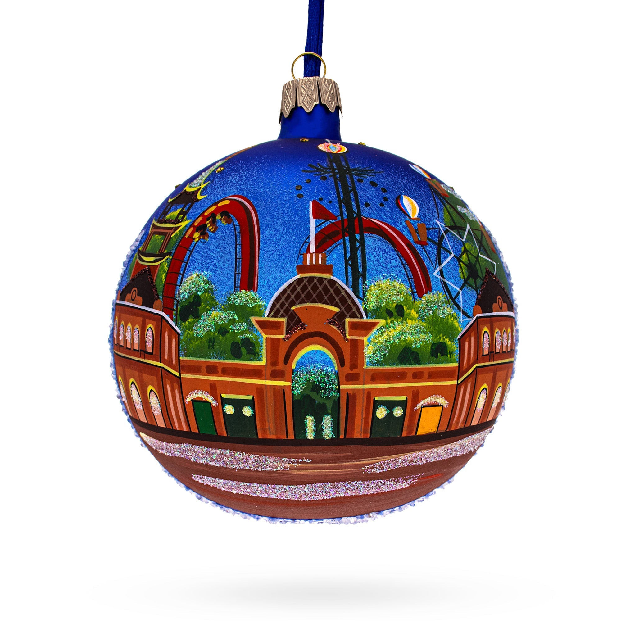 Copenhagen, Denmark Glass Ball Christmas Ornament 4 Inches