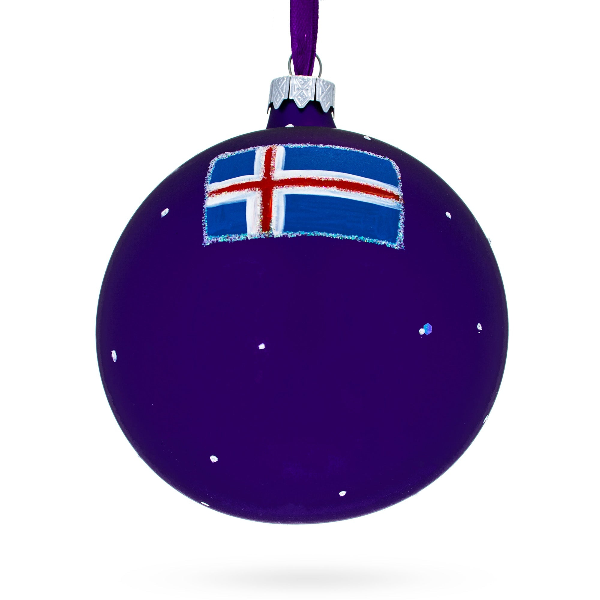 Blue Lagoon, Iceland Glass Ball Christmas Ornament 4 Inches