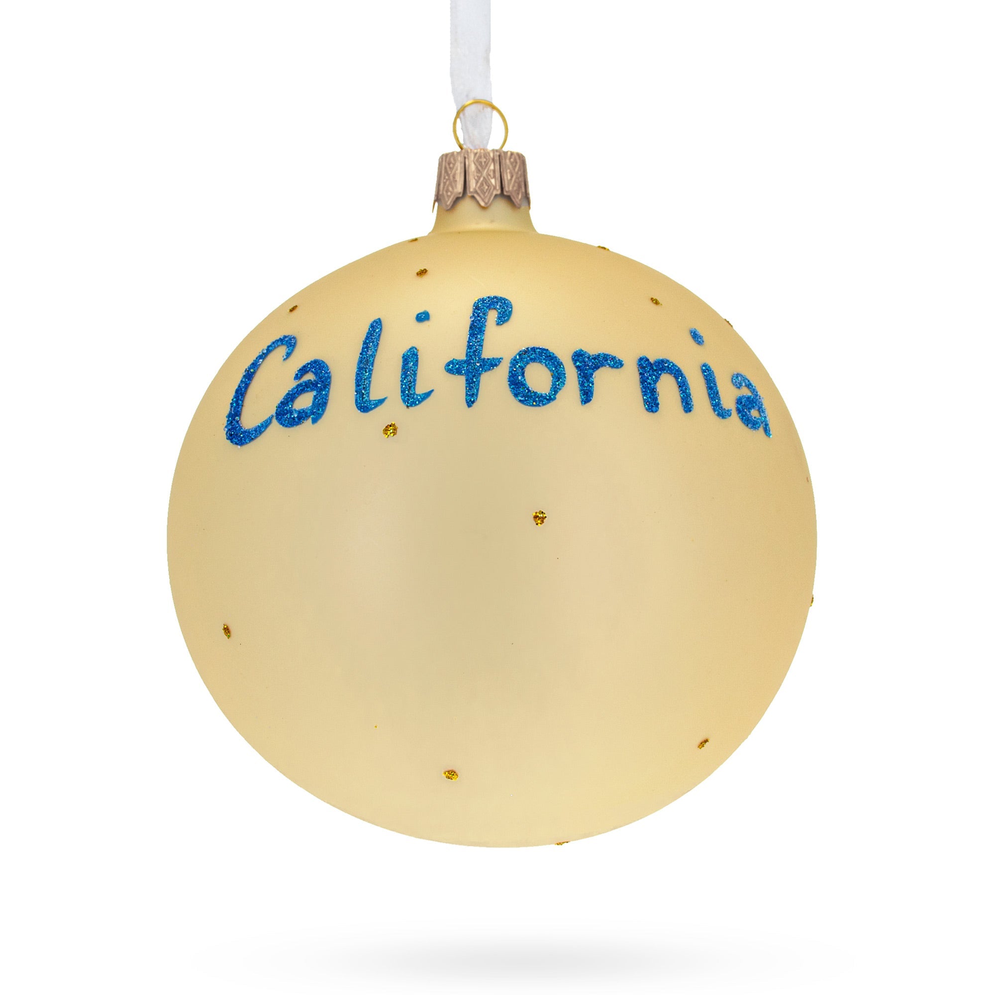 California State, Usa Glass Ball Christmas Ornament 4 Inches