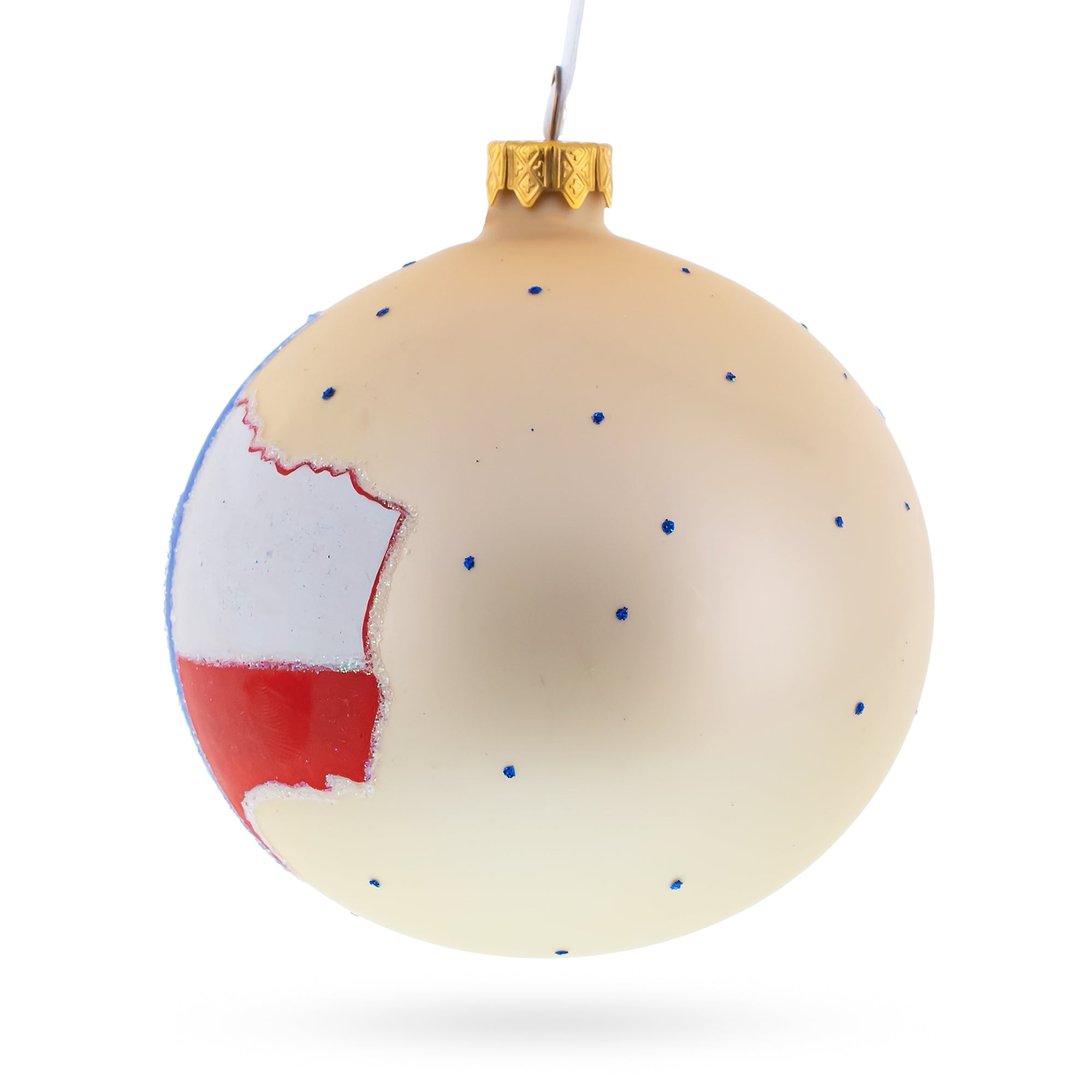 Texas State, Usa Glass Ball Christmas Ornament 4 Inches