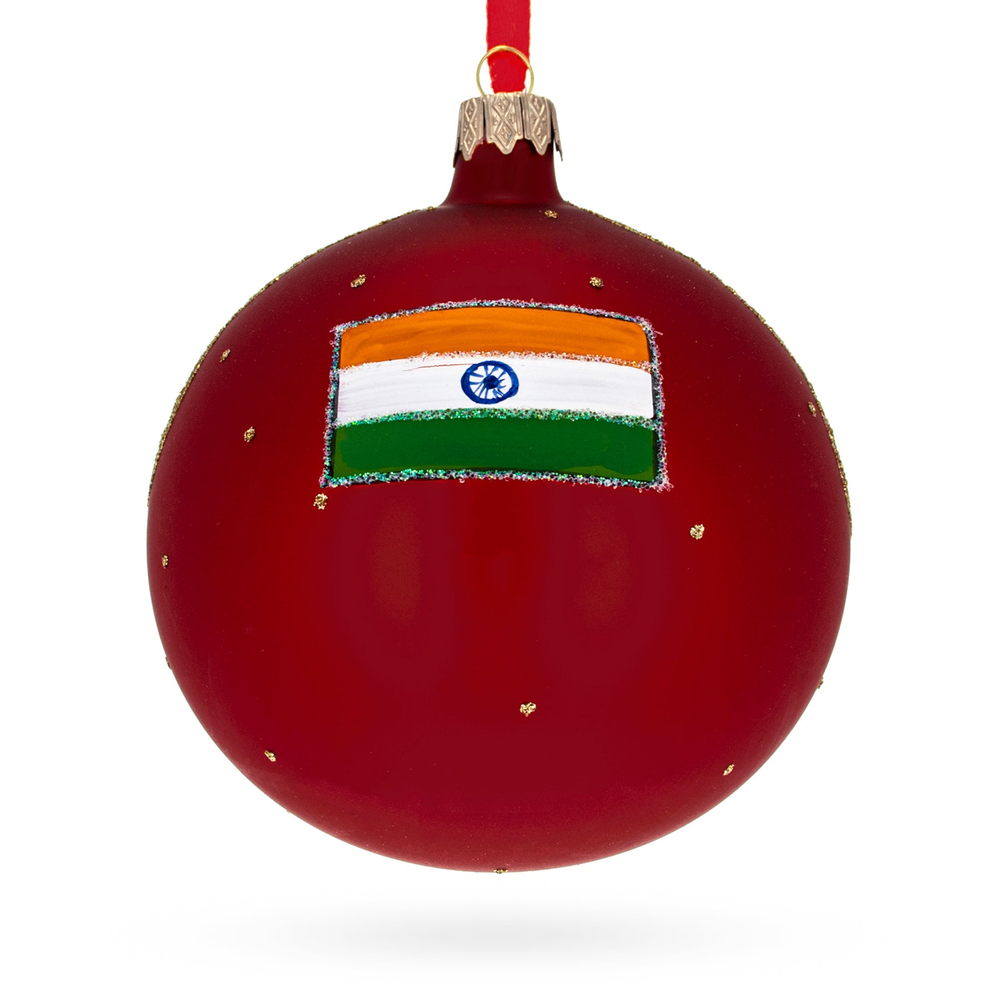 Swaminarayan Akshardham, New Delhi, India Glass Ball Christmas Ornament 4 Inches