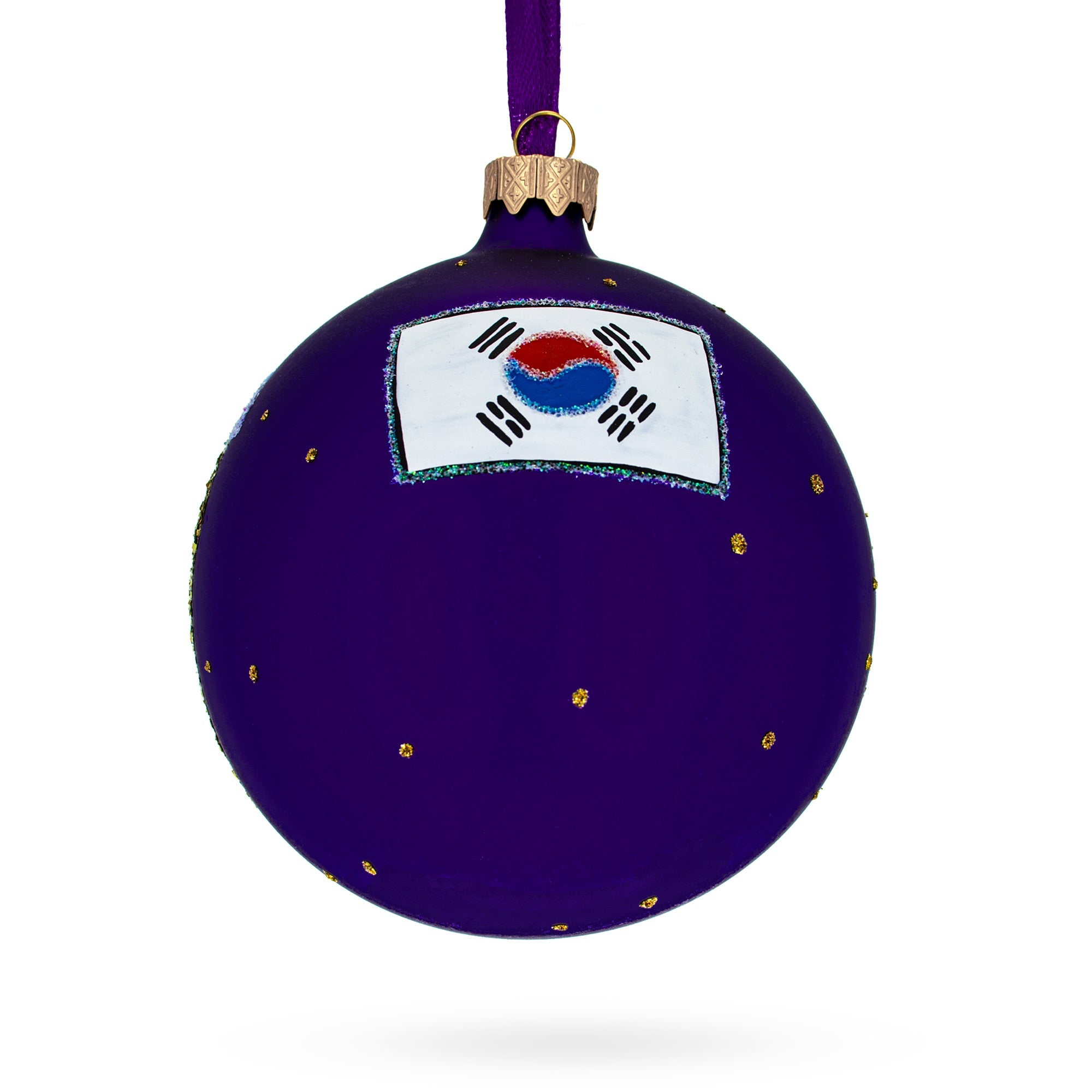 Gyeongbokgung Palace, Seoul, South Korea Glass Ball Christmas Ornament 4 Inches