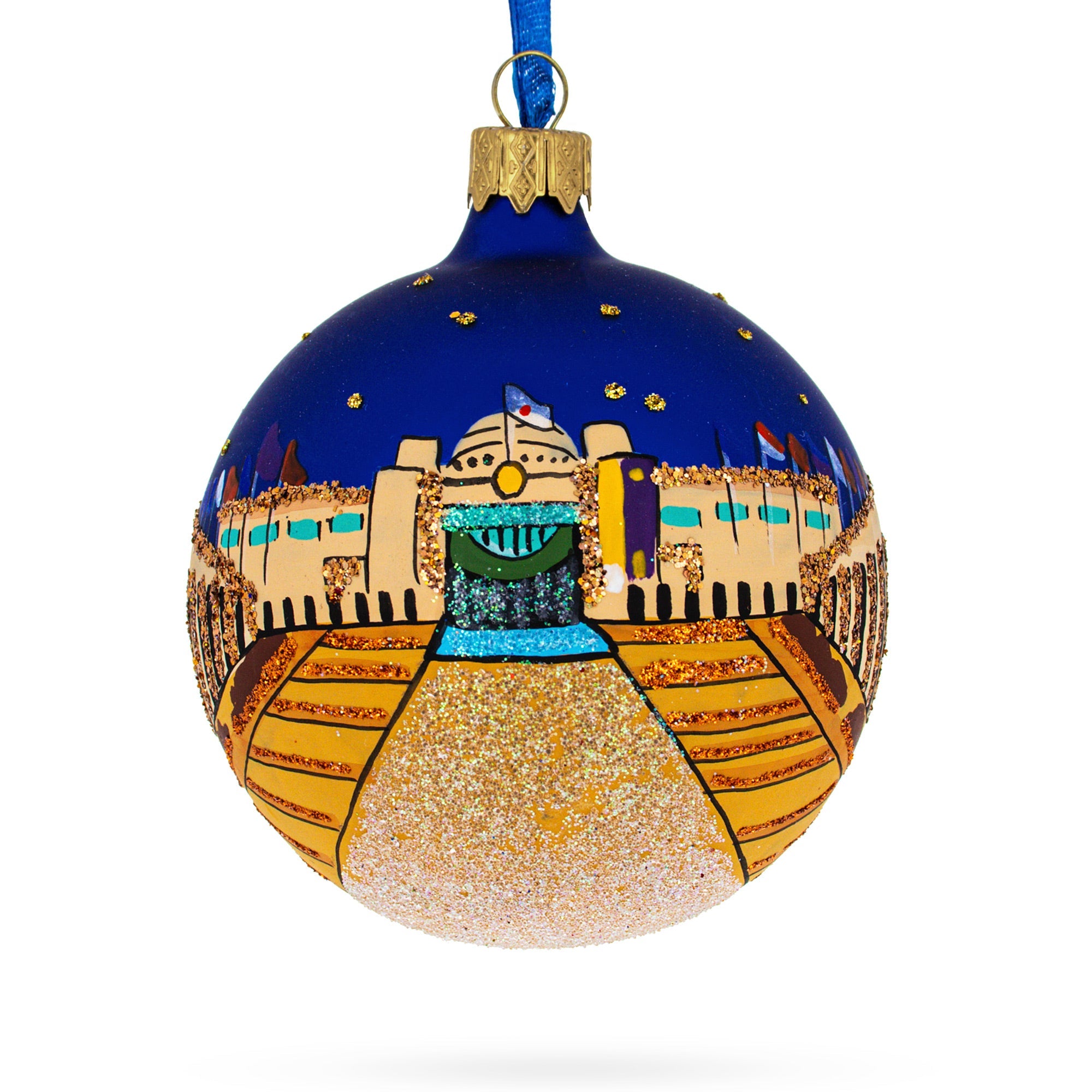 Seoul Treasures: The War Memorial Of Korea Glass Ball Christmas Ornament 3.25 Inches