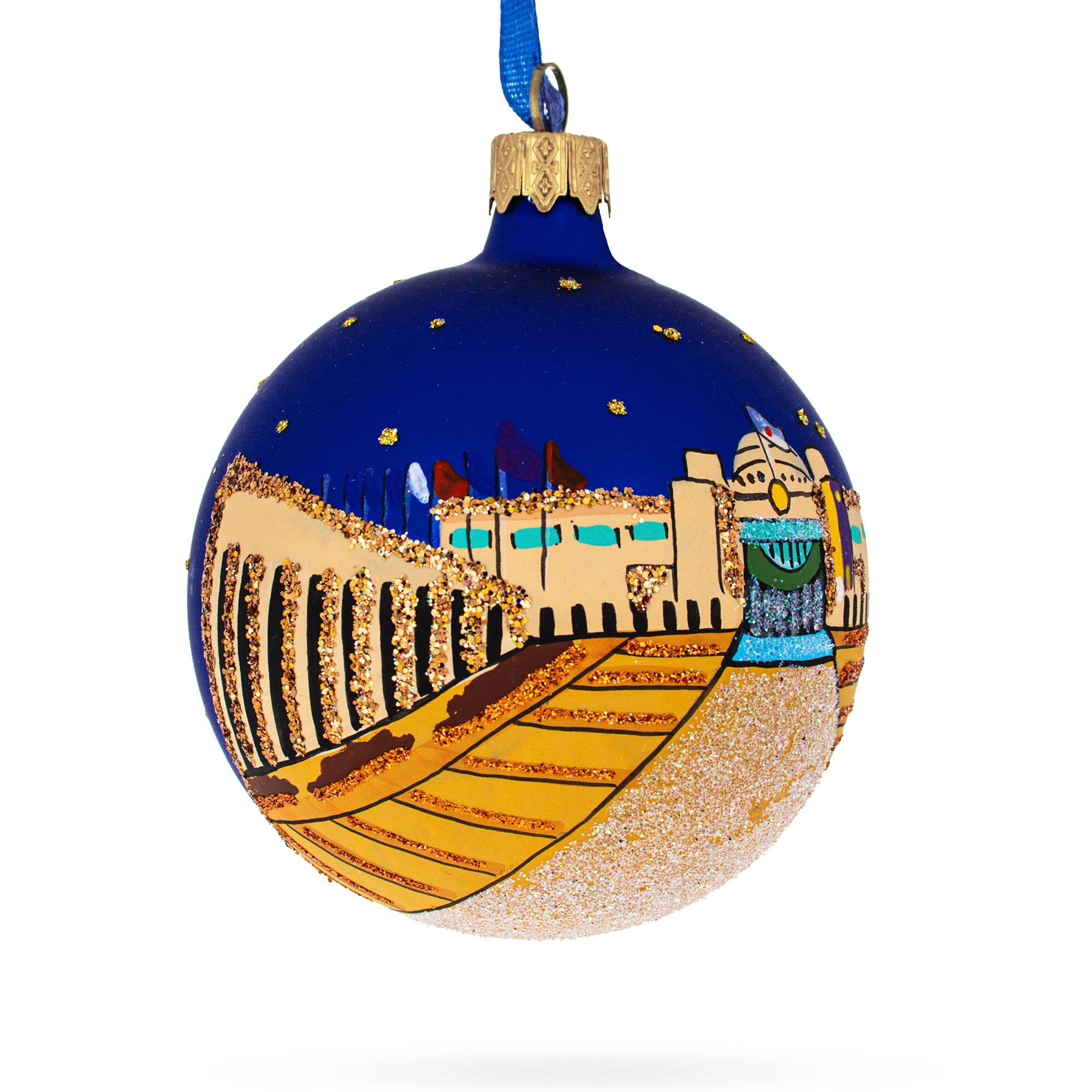 Seoul Treasures: The War Memorial Of Korea Glass Ball Christmas Ornament 3.25 Inches