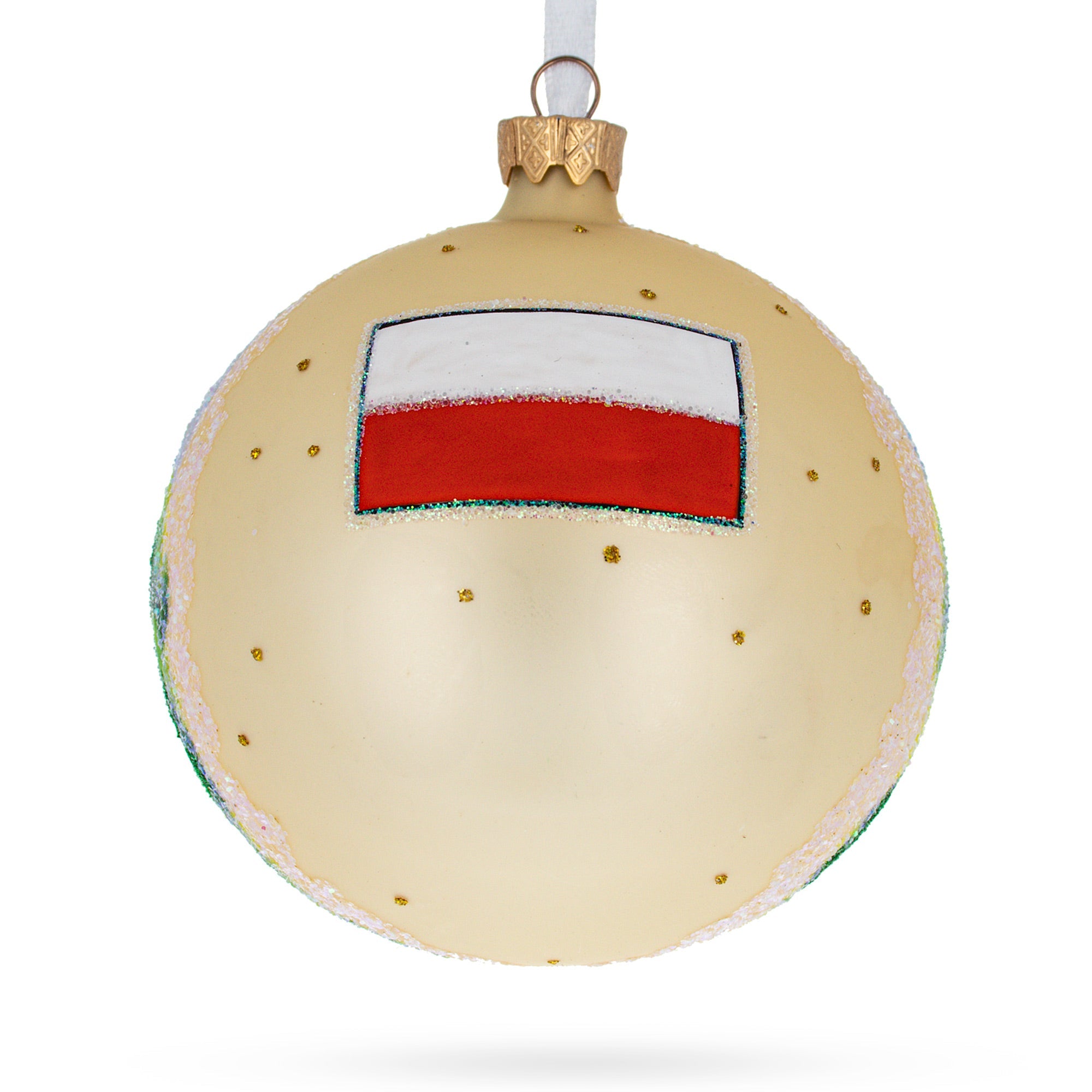 Lazienki Park, Warsaw, Poland Glass Ball Christmas Ornament 4 Inches