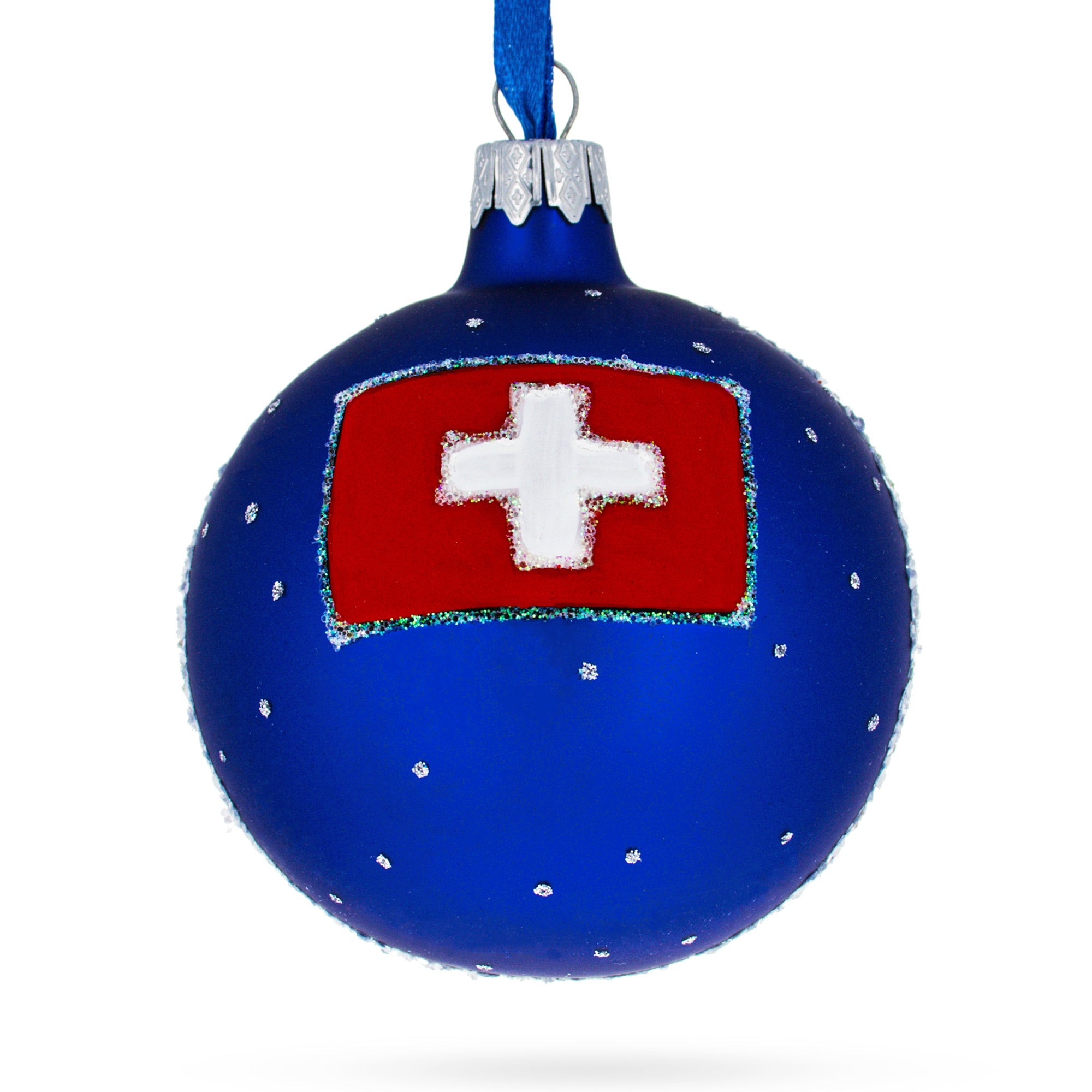 Chillon Castle, Lake Geneva, Switzerland Glass Ball Ornament 3.25 Inches