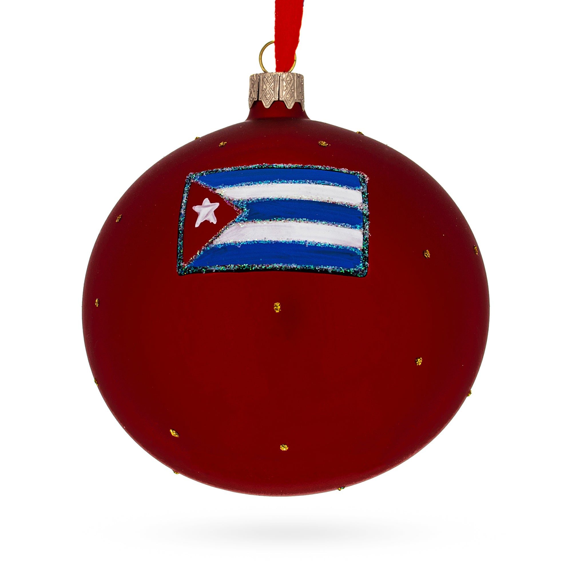 Old Havana, Havana, Cuba Glass Ball Christmas Ornament 4 Inches