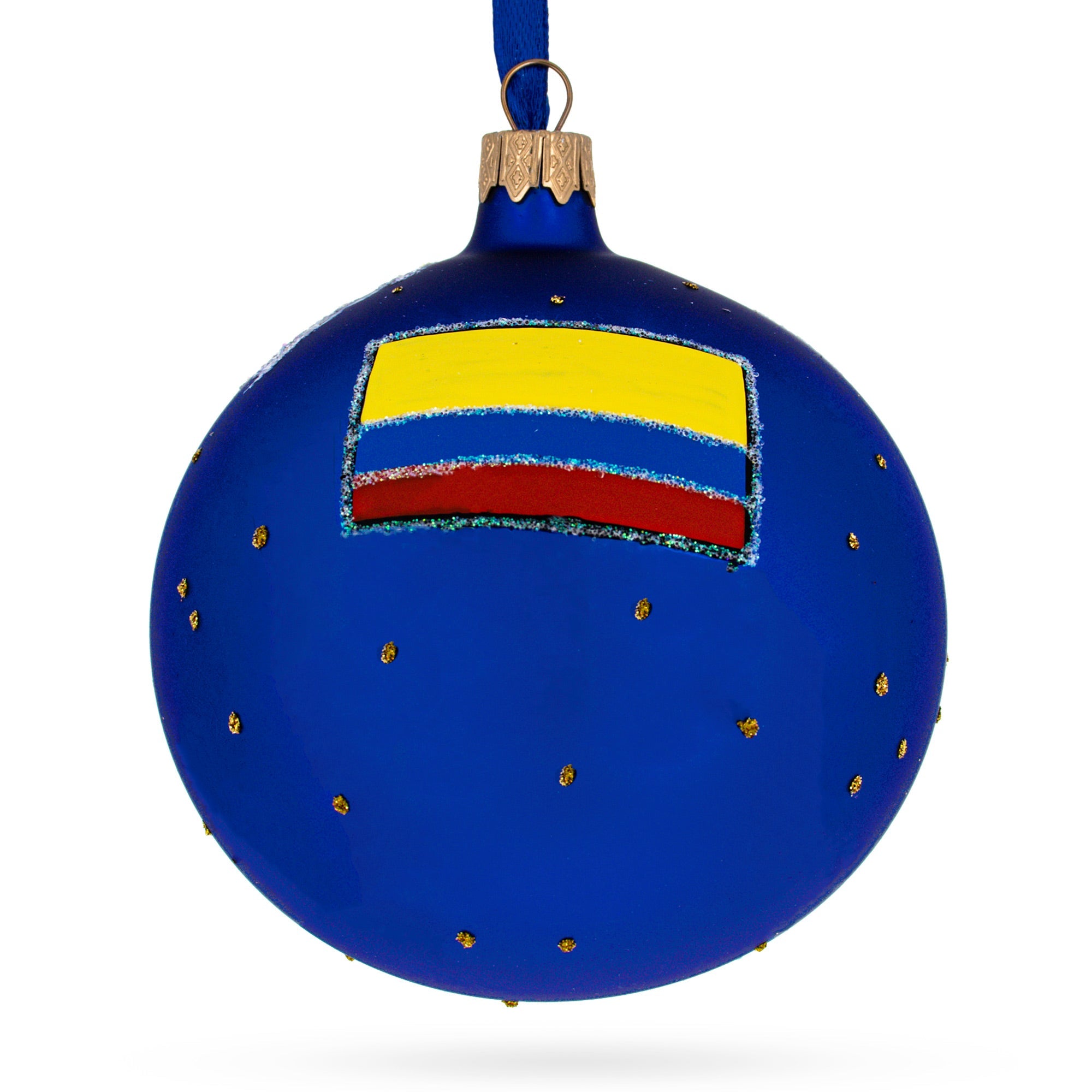 Mount Monserrate, Bogota, Colombia Glass Ball Christmas Ornament 4 Inches