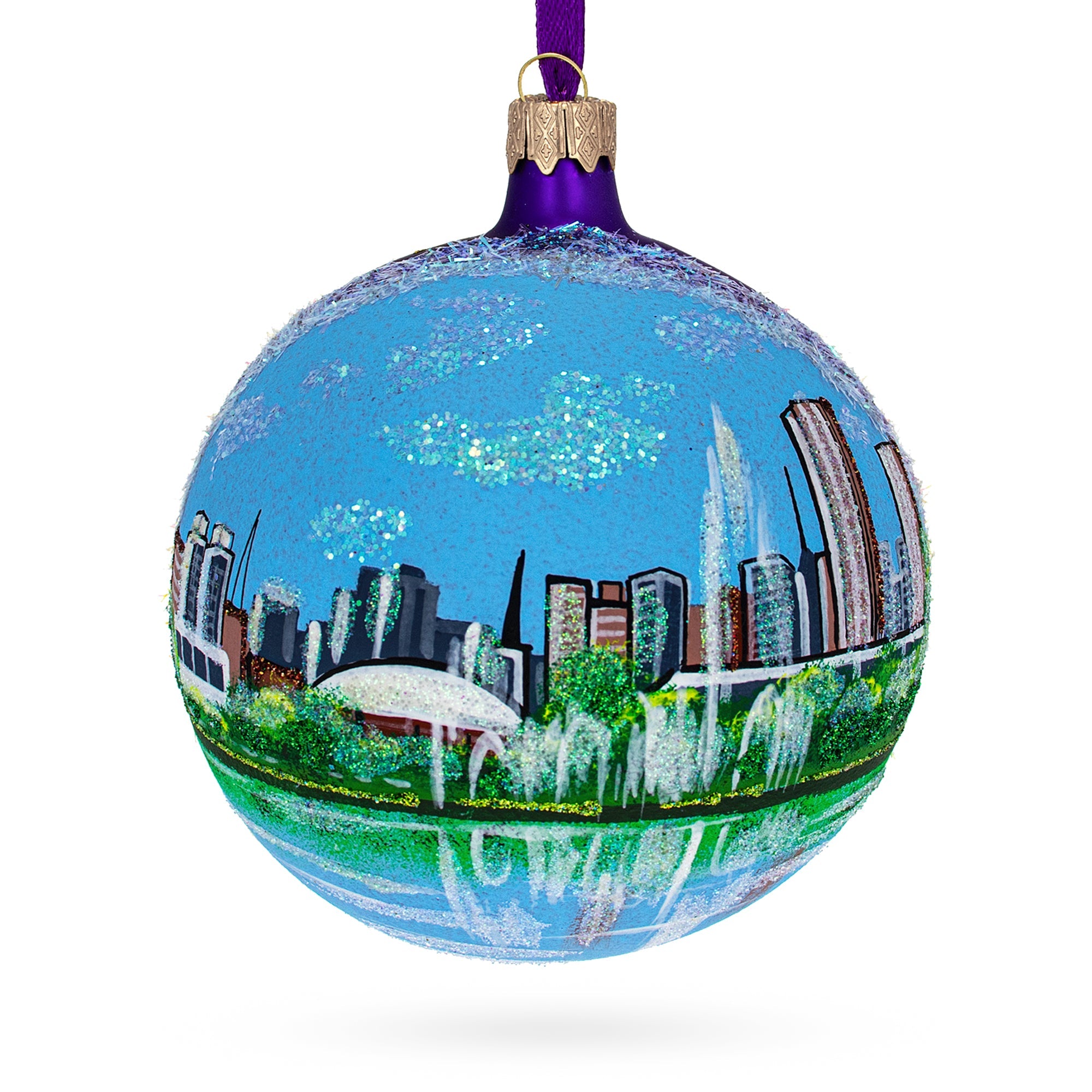 Parque Ibirapuera, Sao Paulo,  Brazil Glass Ball Christmas Ornament 4 Inches