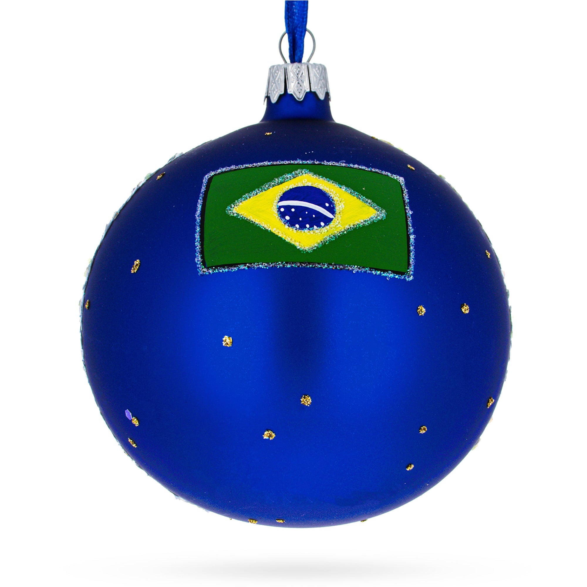 Corcovado - Christ The Redeemer, Rio De Janeiro, Brazil Glass Christmas Ornament 4 Inches