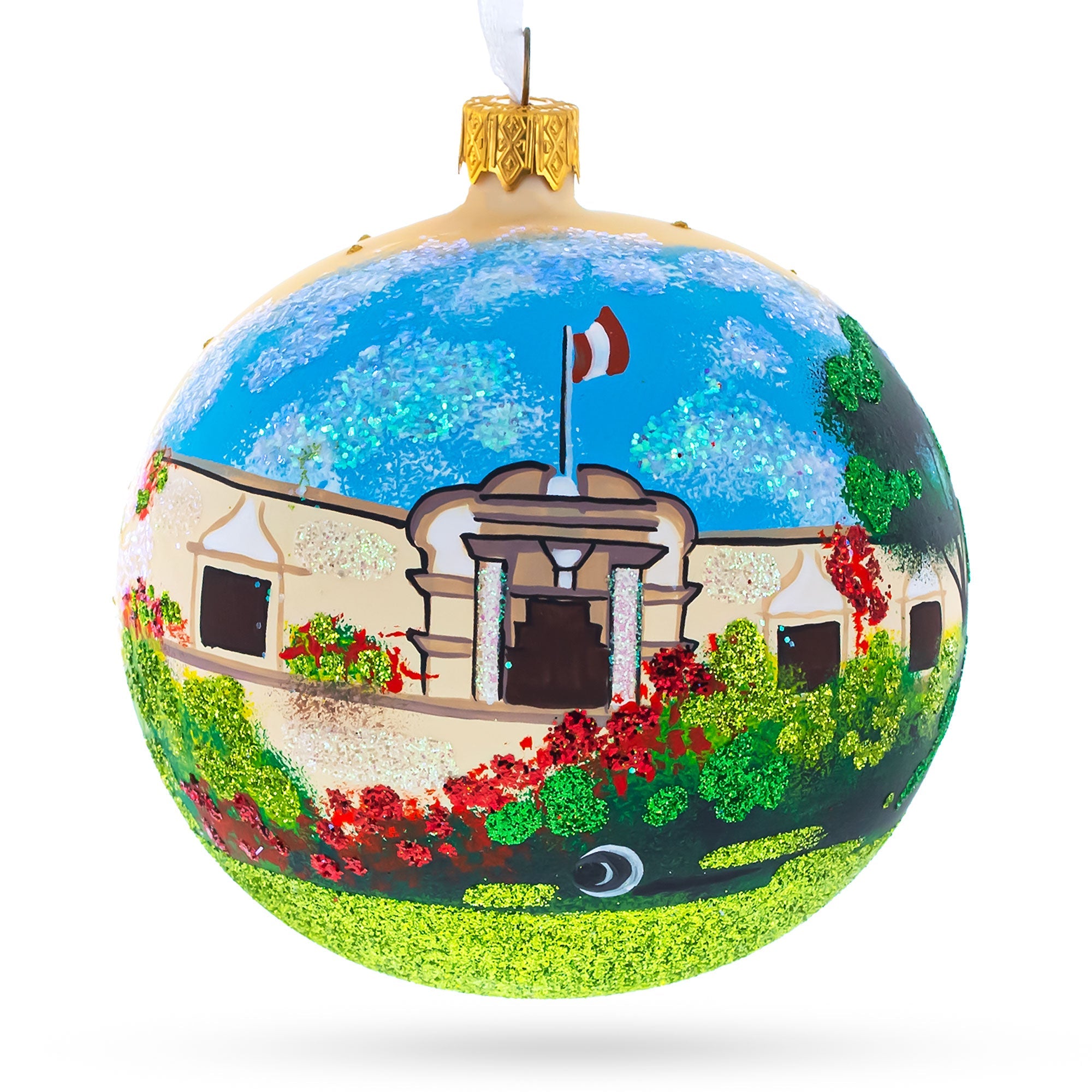 Museo Larco, Lima, Peru Glass Ball Christmas Ornament 4 Inches