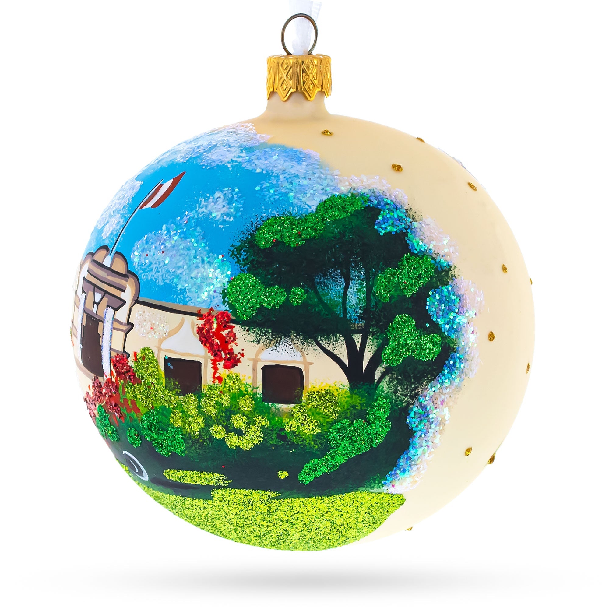 Museo Larco, Lima, Peru Glass Ball Christmas Ornament 4 Inches