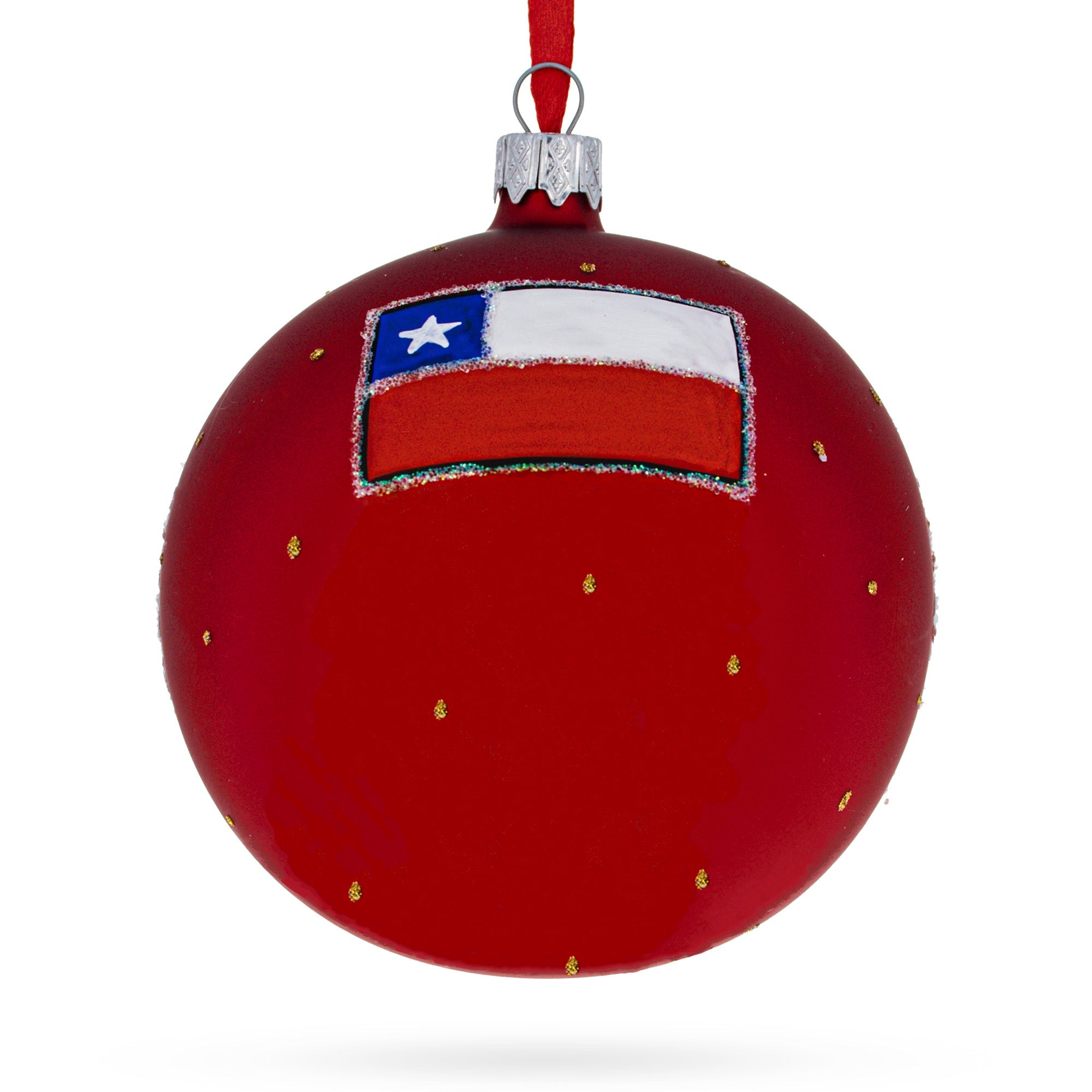 Cerro San Cristobal, Santiago, Chile Glass Ball Christmas Ornament 4 Inches