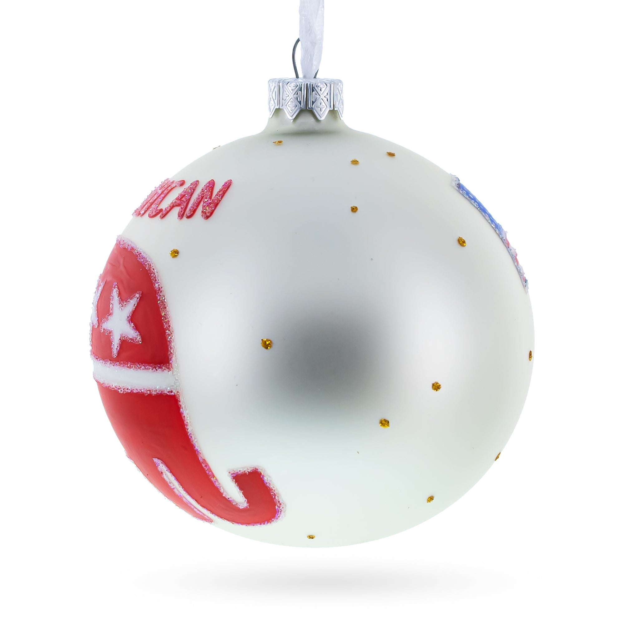 Republican Party Elephant: Political Symbol Blown Glass Ball Christmas Ornament 4 Inches