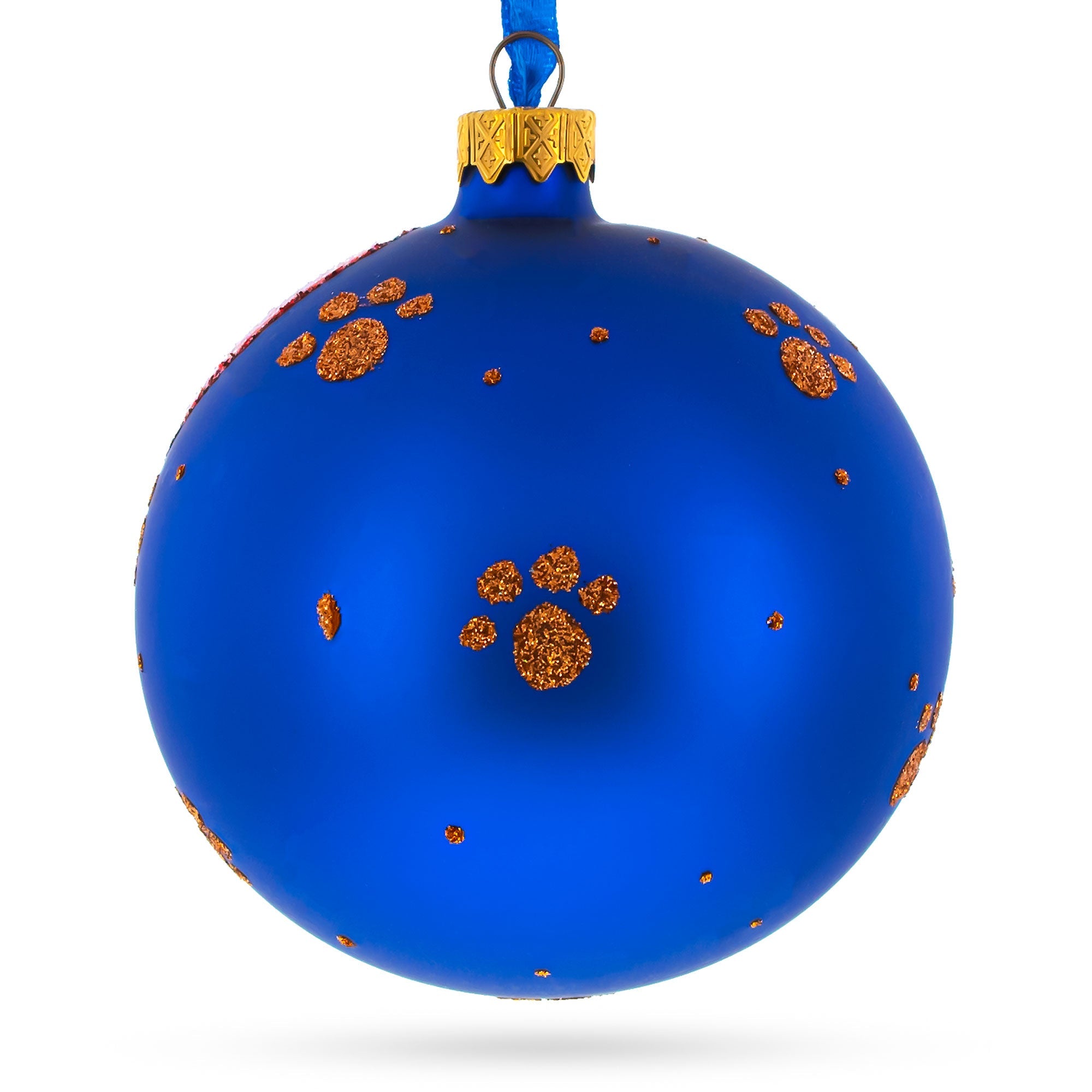 Bulldog Lover's Treasures: Bulldog Gifts Blown Glass Ball Christmas Ornaments 4 Inches