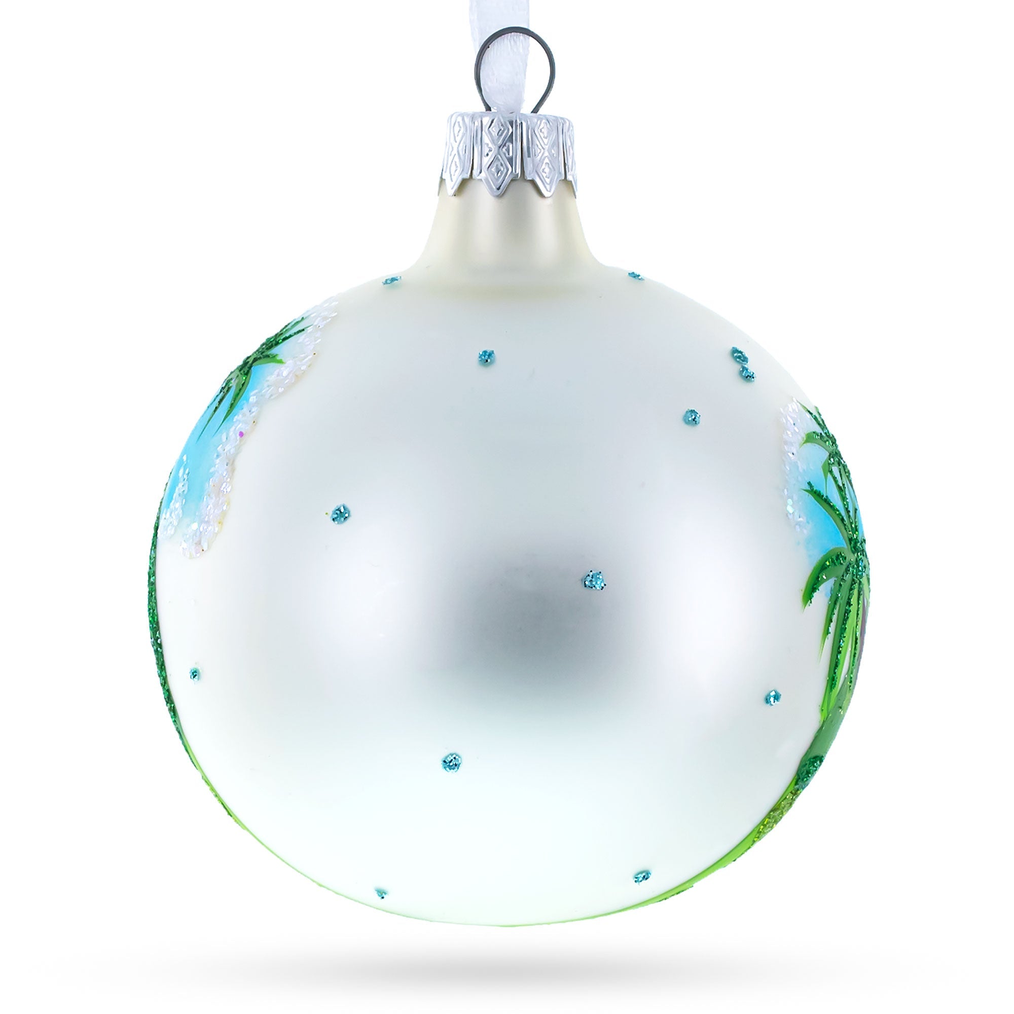 Adorable Hatchlings: Baby Dinosaurs Blown Glass Ball Christmas Ornament 3.25 Inches