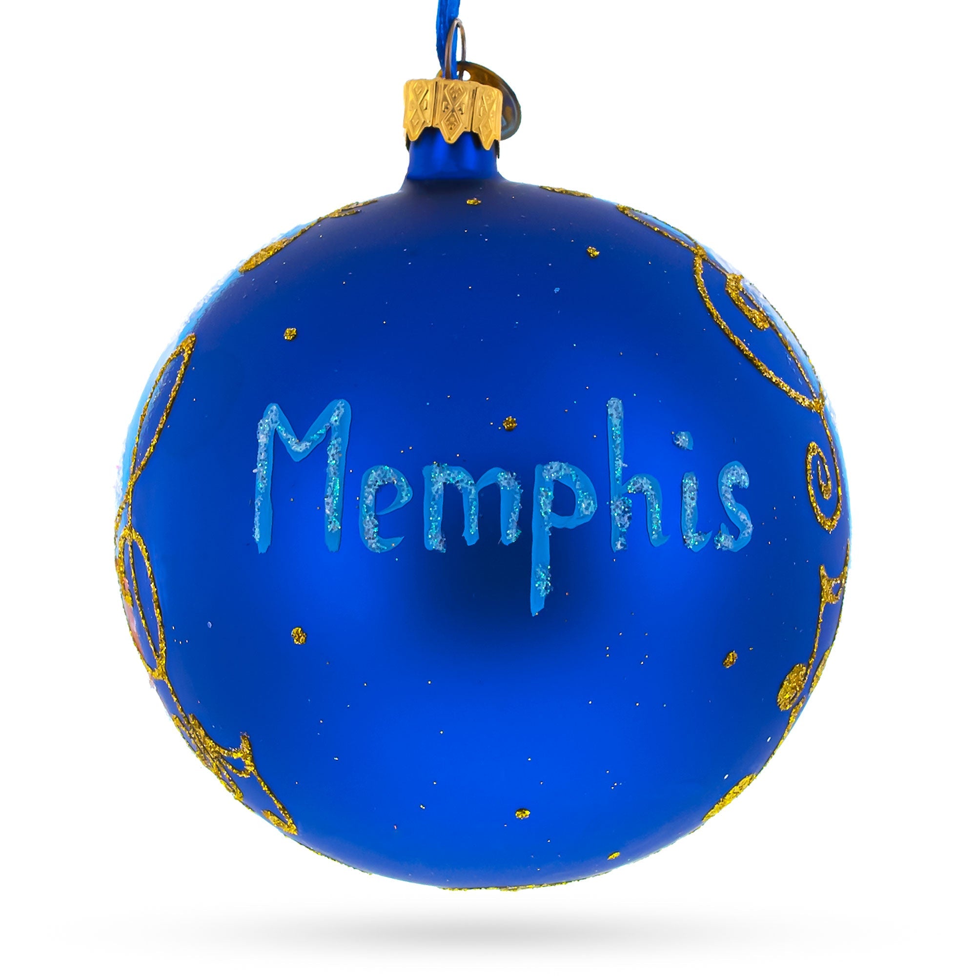 Sun Studio, Memphis, Tennessee Glass Ball Christmas Ornament 4 Inches