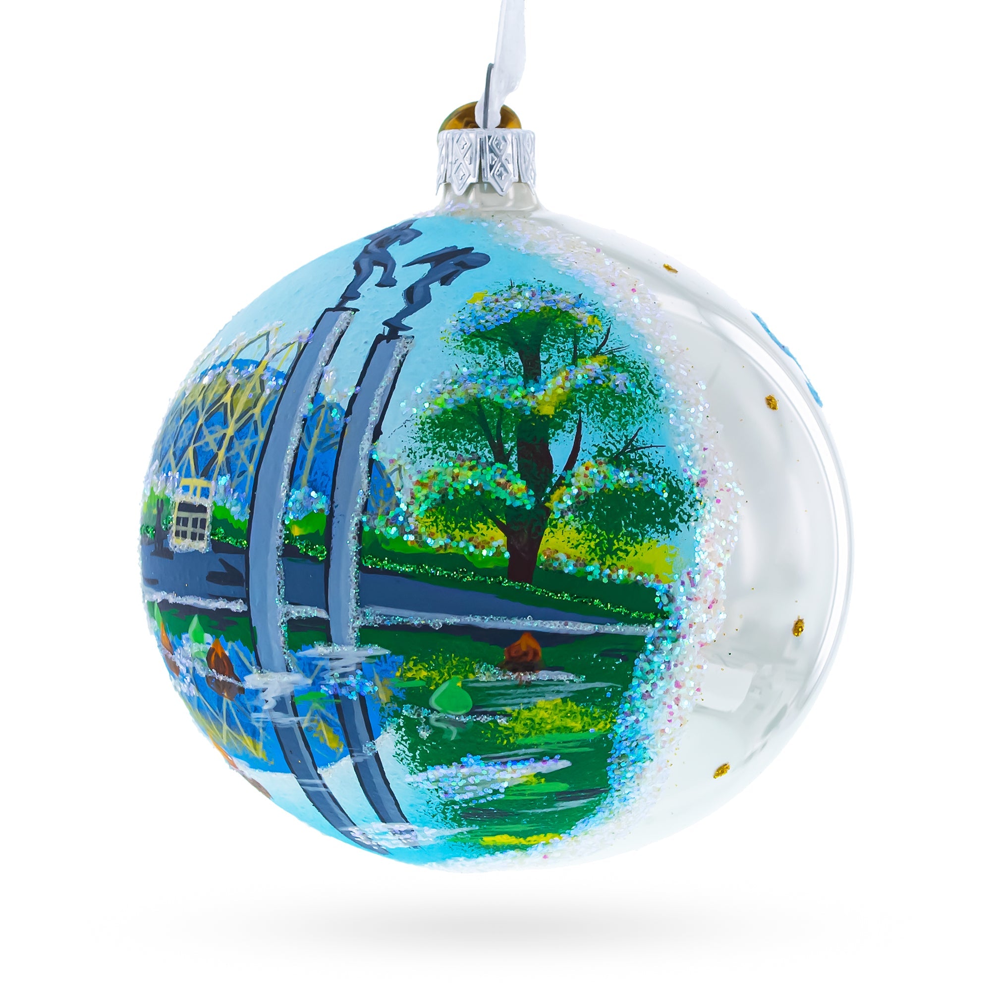 Botanical Garden In St. Louis, Missouri Glass Ball Christmas Ornament 4 Inches