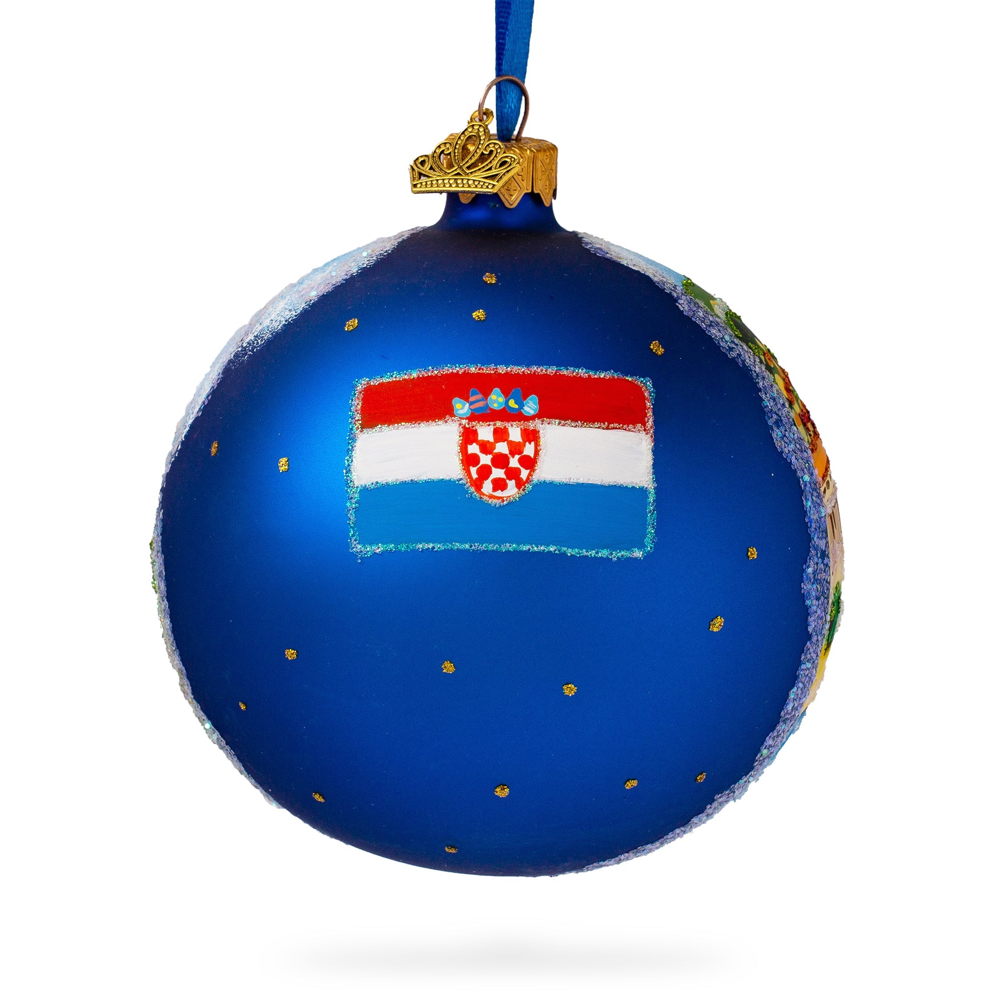 The Walls Of Dubrovnik, Croatia Glass Ball Christmas Ornament 4 Inches